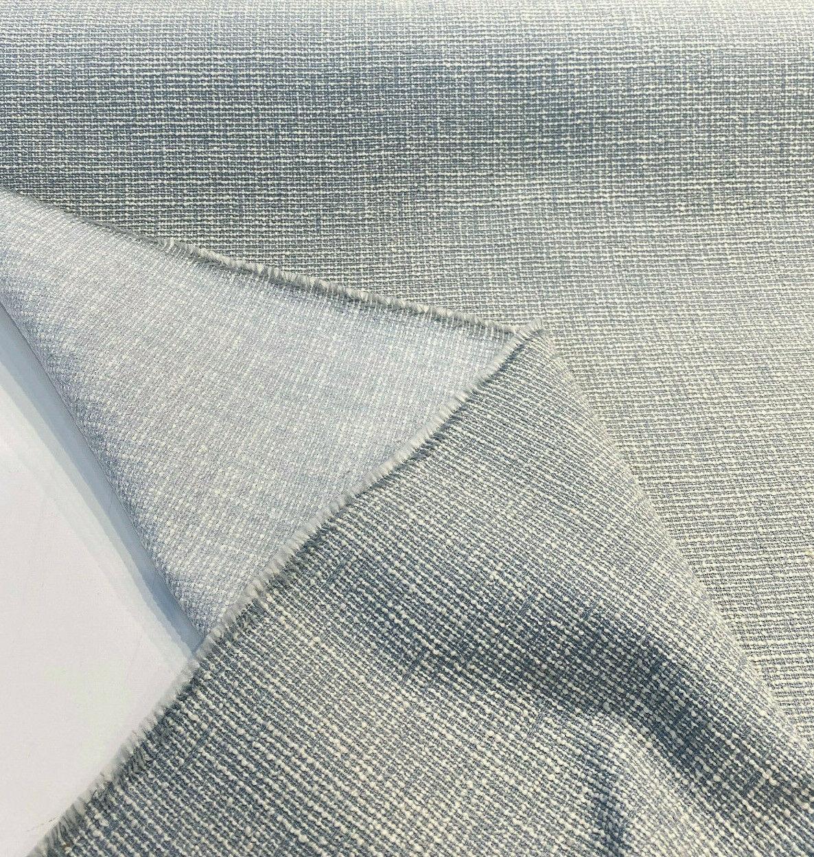 1 Yard Rhapsody Blue Sky Latex Backed Chenille Tweed Upholstery Fabric 55" Width 80% Polyester 20% Acrylic