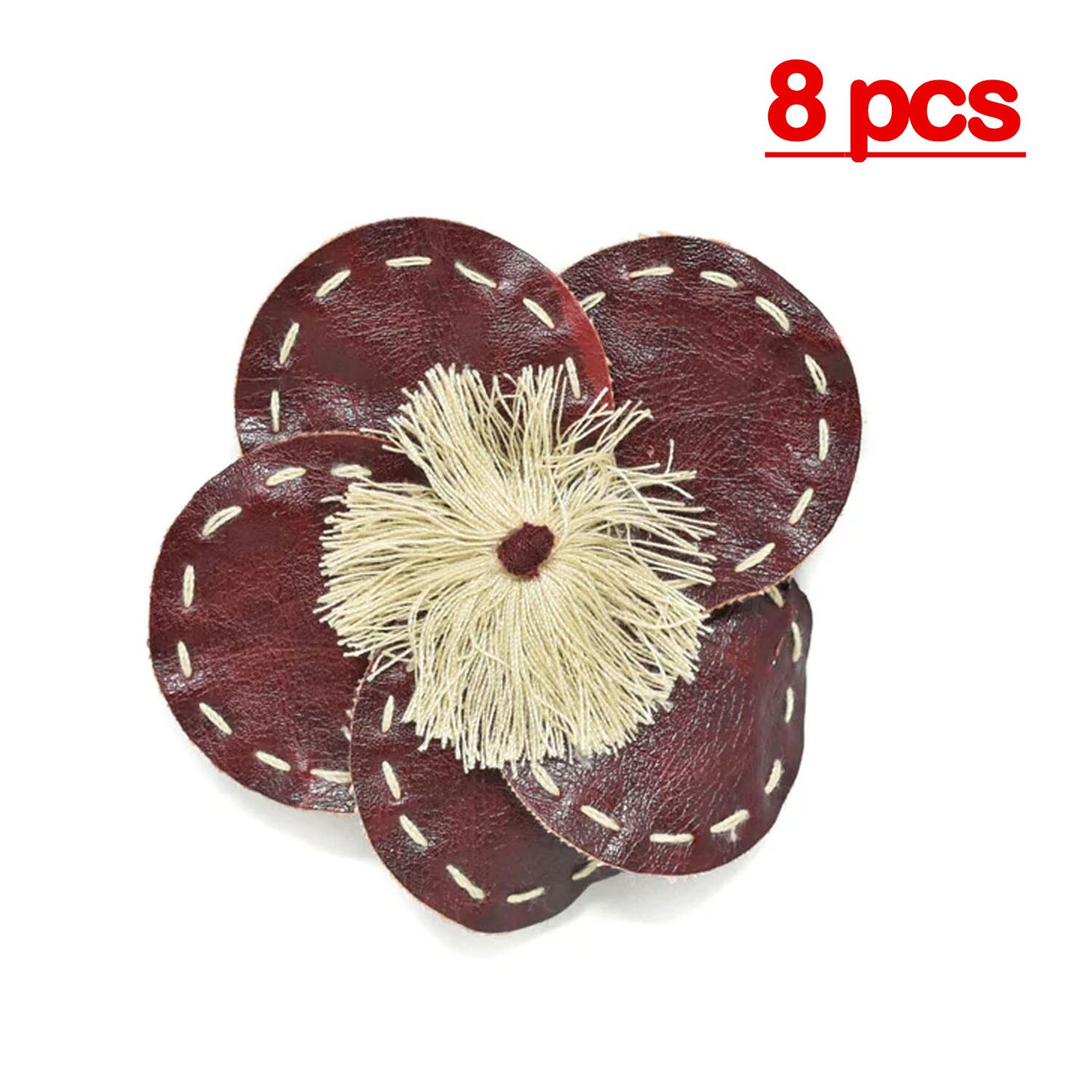 Vinyl Stitched Flower Piece Pin-On Applique for Jackets Bags Costumes