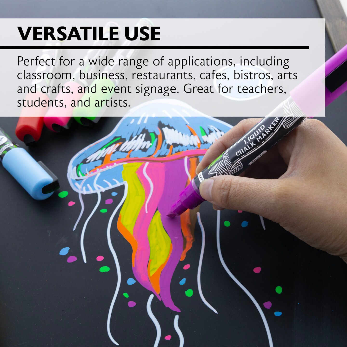 BAZIC Color Liquid Chalk Markers