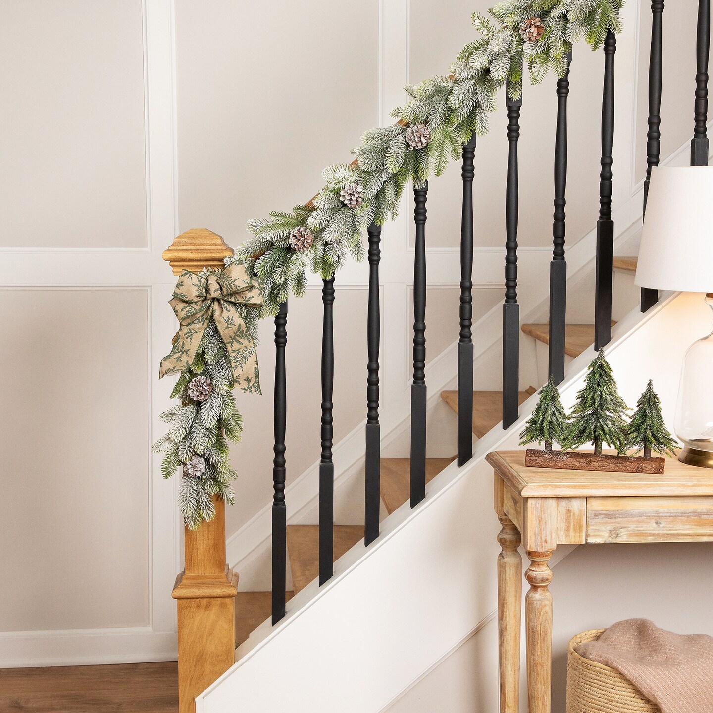 Northlight Flocked Pine and Pinecones Artificial Christmas Garland - 5.5' x 10" - Unlit