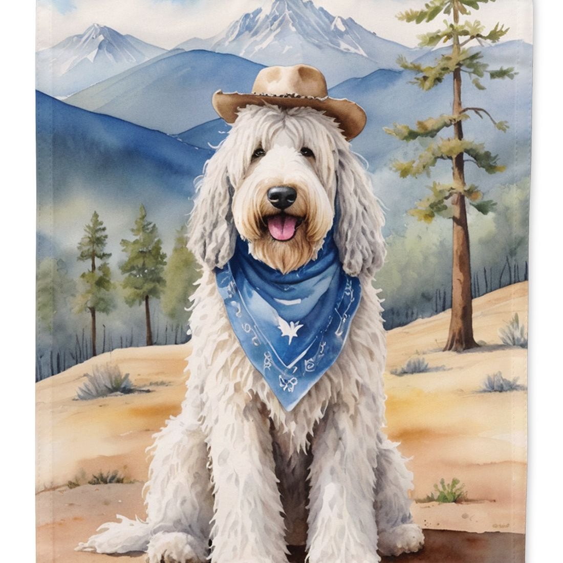 Edge Collections - 28" X 40" - Multicolor - Komondor Cowboy Welcome Large Porch - 1 Piece