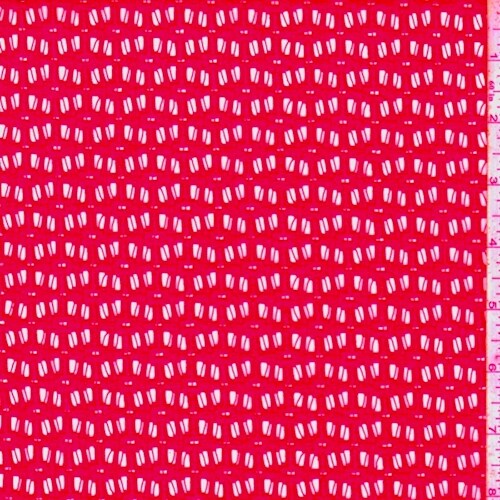 Magenta Crochet Geo Lace/Mesh Fabric By the Yard