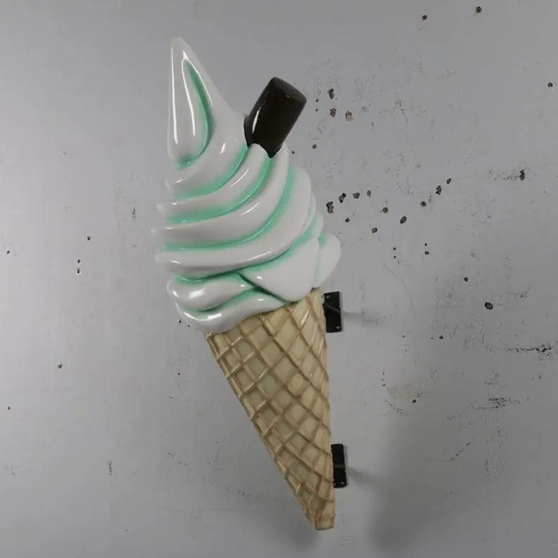 Hanging Soft Serve Mint Green Ice Cream Over Sized Statue