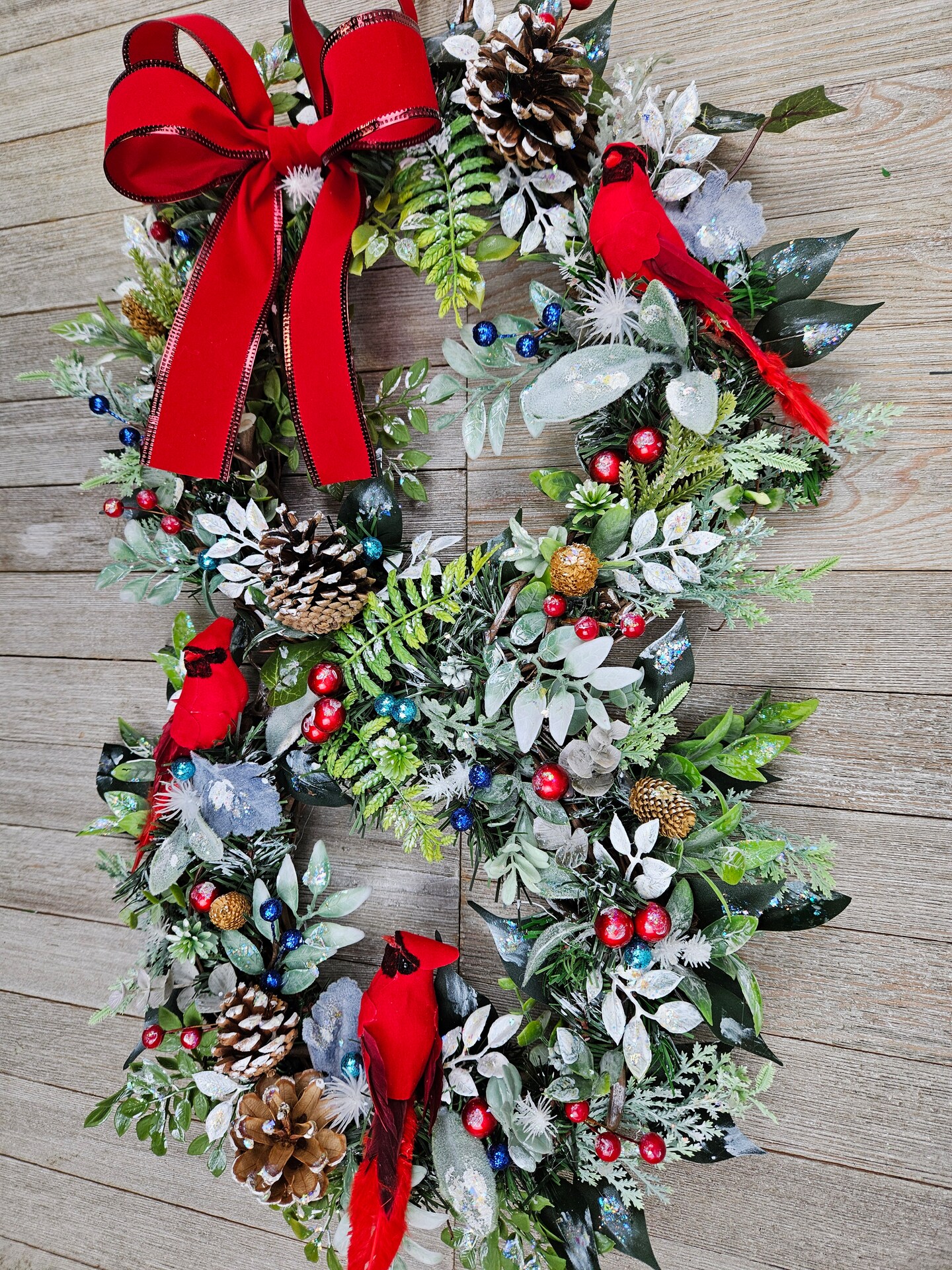 ✳︎ベル付き✳︎christmas wreathe④ Christmas Wreath For Front Door Cardinals | MakerPlace by Michaels