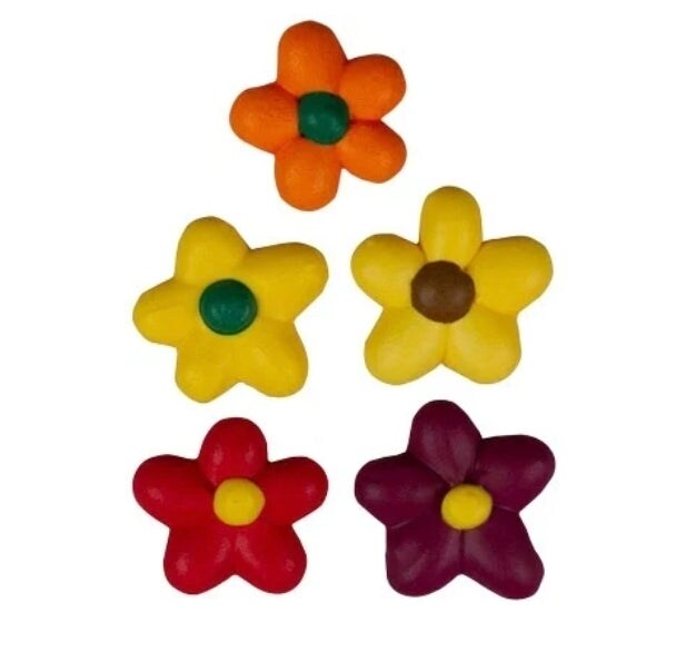 Edible Decorations Autumn Flowers 10 Count