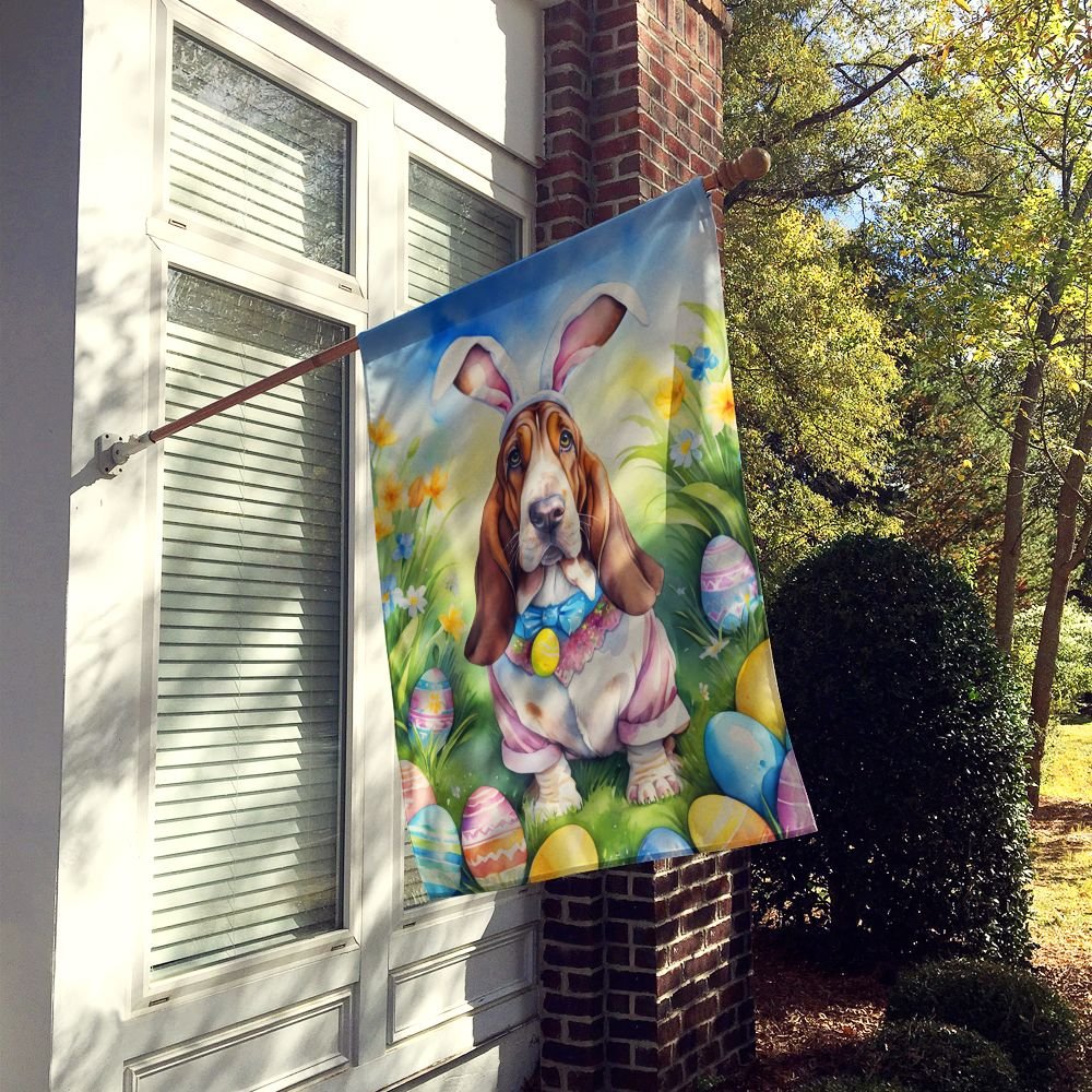 Edge Collections - 28" X 40" - Multicolor - Basset Hound Easter Egg Hunt - 1 Piece