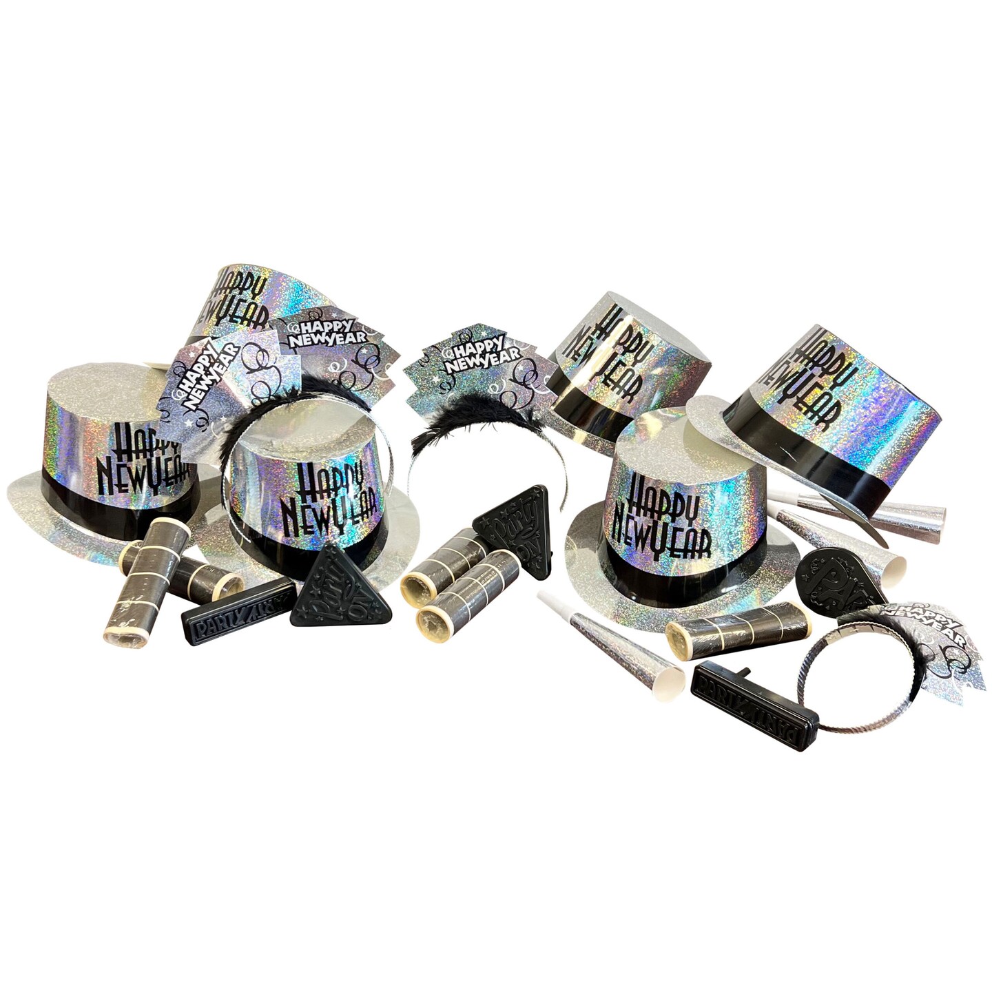 Silver Prismatic Celebration New Years Eve Kit for 50