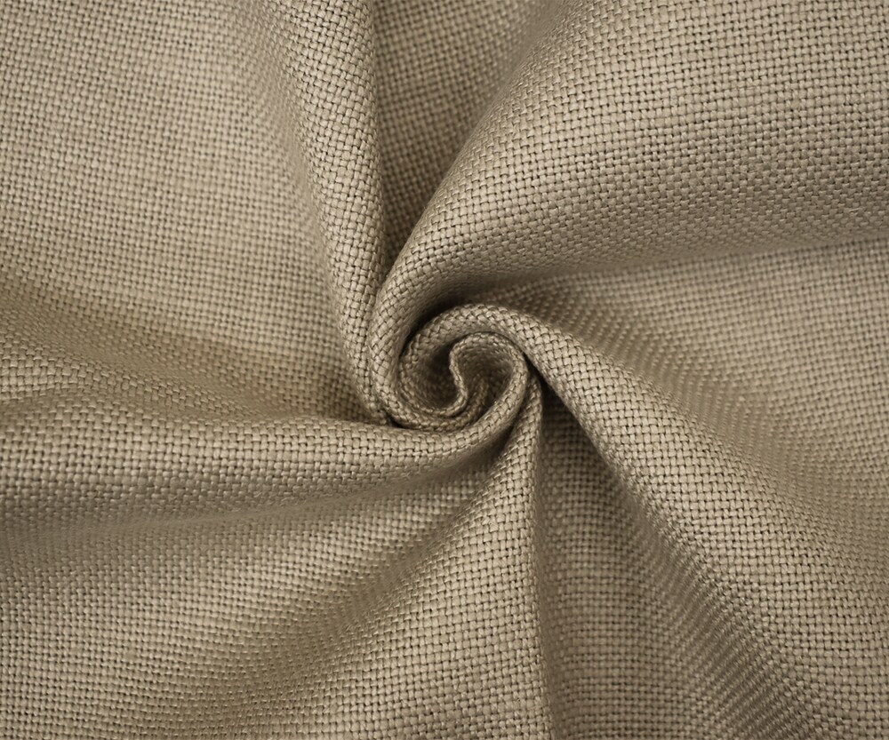 Taupe Beige Moygashel Solid Woven Irish Linen Home Decorating Fabric By the Yard