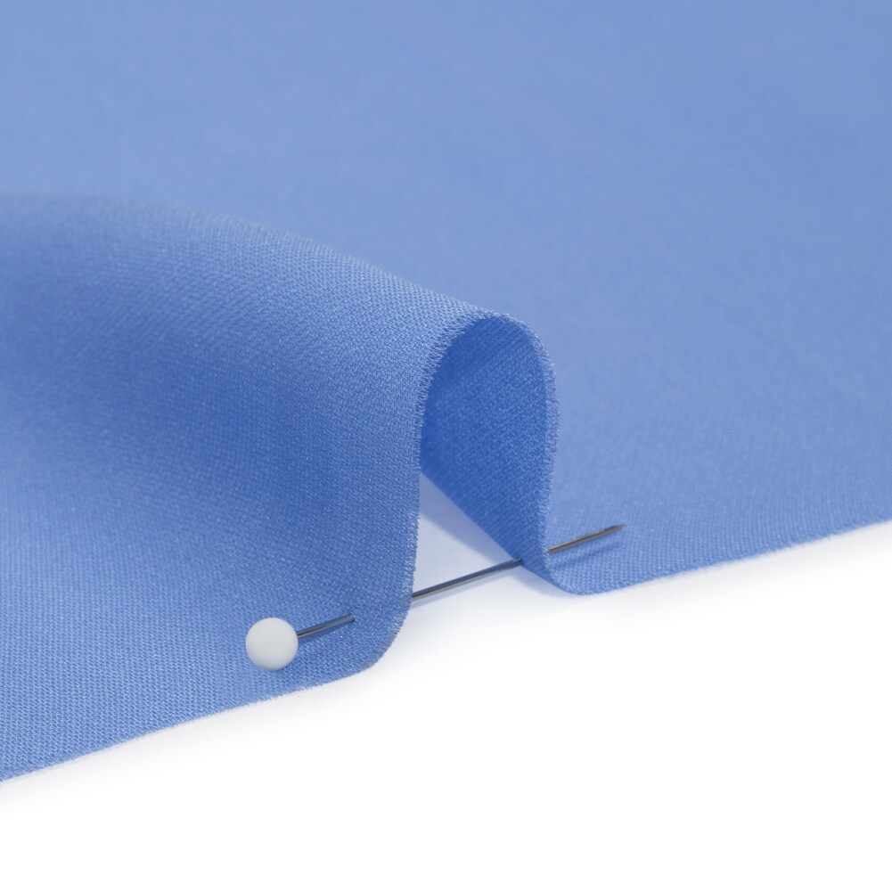 1 Yard Luxury Silk Double Georgette Fabric Regatta Blue Lightweight Draping, 44 Inches Width