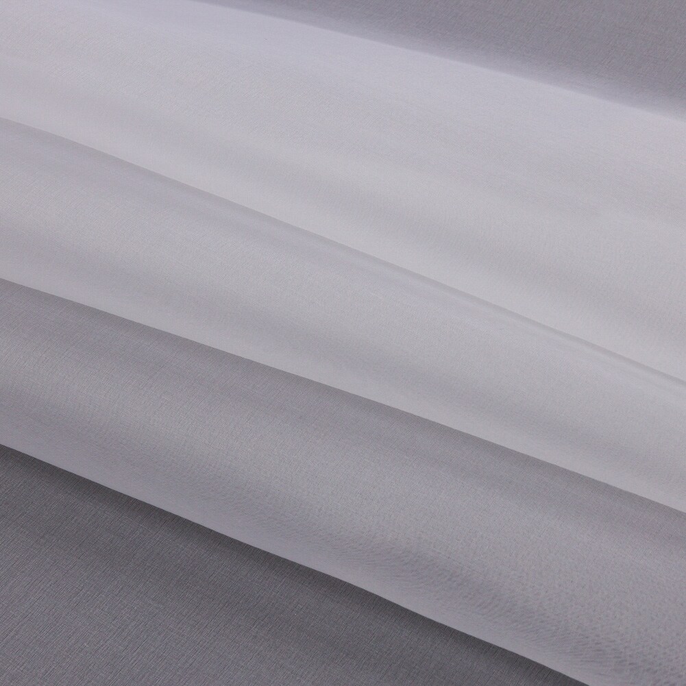 1 Yard Elegant Silk Organza Fabric Sheer Lightweight Solid Bright White 44 Inch Width