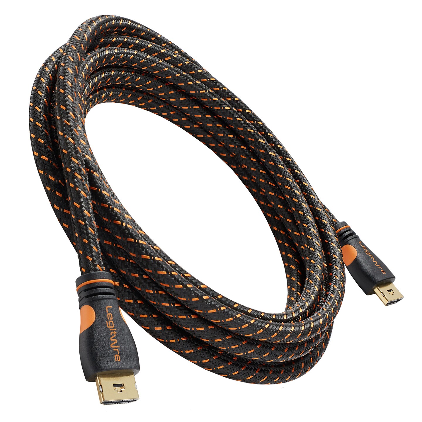 LegitWire 10 ft 4K High Speed HDMI Cables - 18Gbps HDMI 2.0 (4K @ 60hz HDR UHD 4:4:4 Chroma) - Ethernet - Locking Head - Deep Color Ultra HD with ARC, 3D, HDCP 2.2, 28AWG, Gold Plated