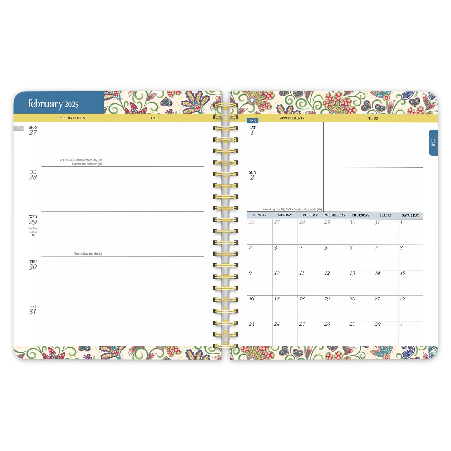 Tuscan Delight | 2025 6 x 7.75 Inch Weekly Desk Planner | Foil Stamped Cover | BrownTrout | Stationery Elegant Exclusive