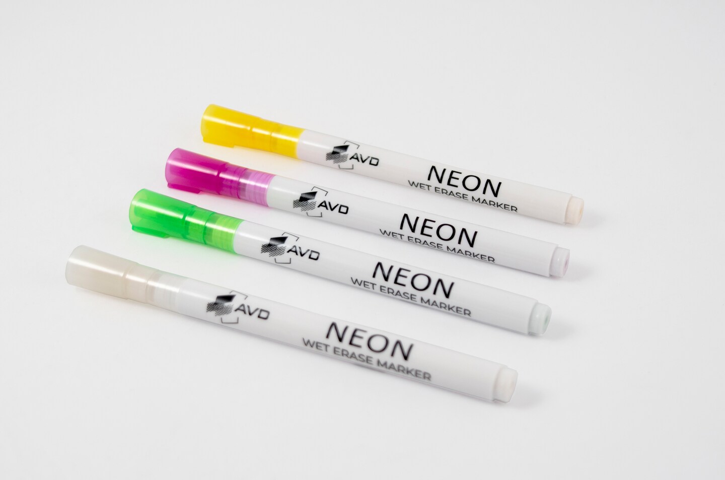 Audio-Visual Direct Neon Wet Erase Markers, Set of 4