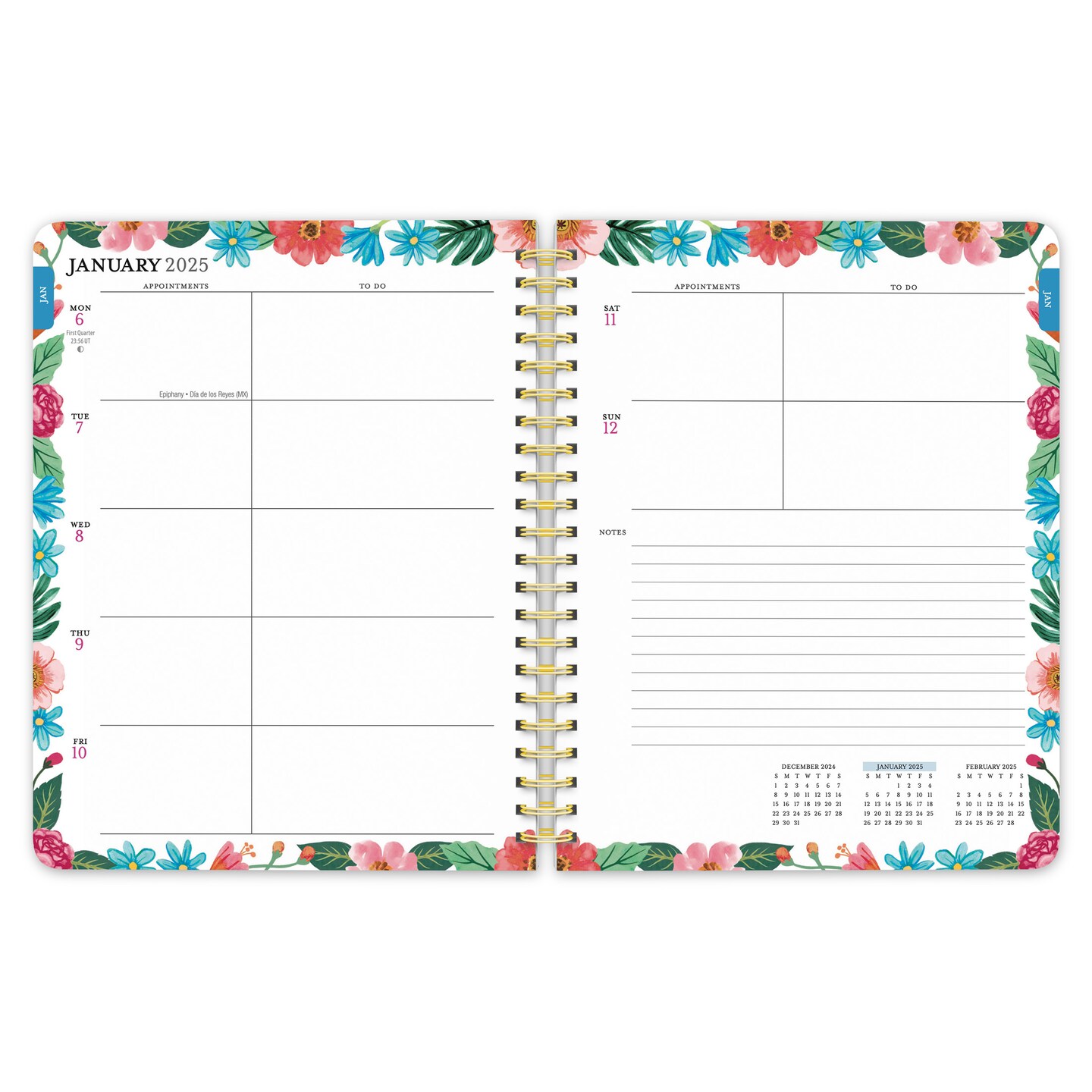 Bonnie Marcus OFFICIAL | 2025 6 x 7.75 Inch Weekly Desk Planner | Foil Stamped Cover | BrownTrout | Fashion Designer Stationery