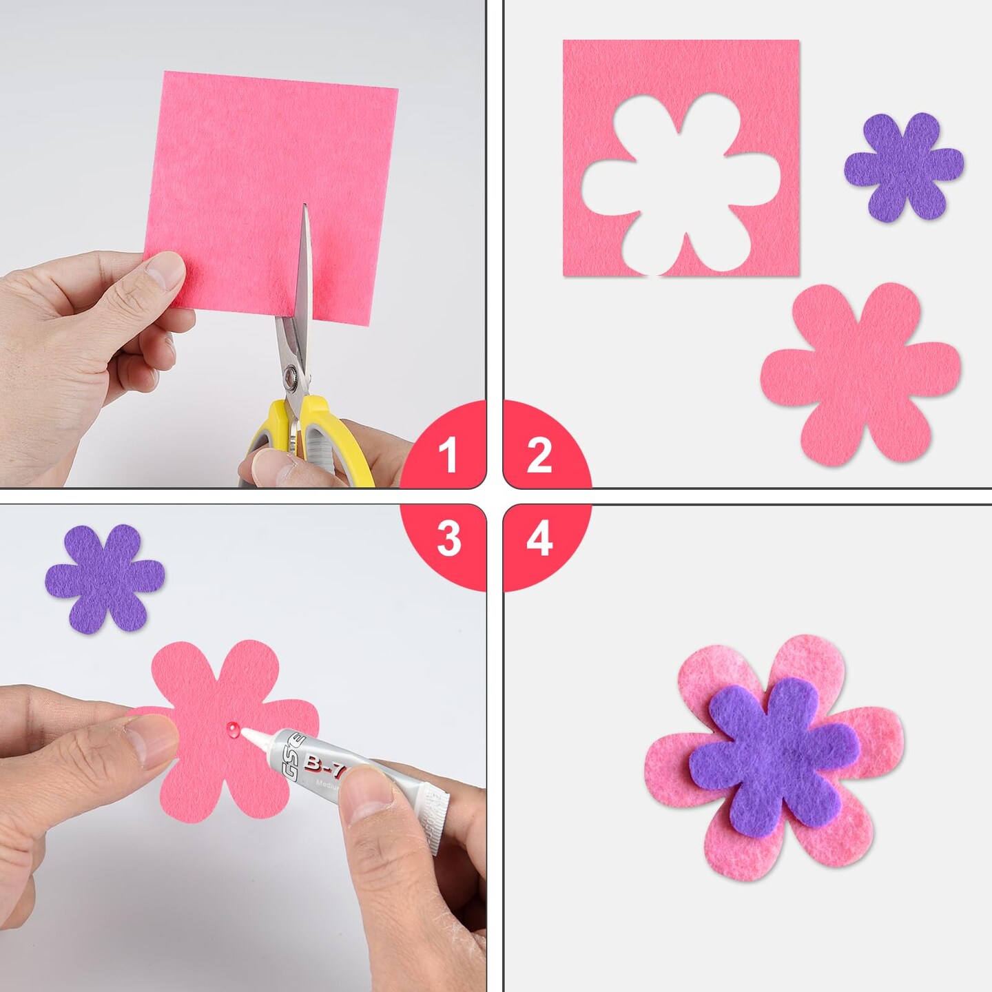 20 Pcs Felt Fabric Sheet 8" x 12" Assorted Color Felt Fabric Sheets for Crafts DIY Handcraft Sewing Squares Patchwork Nonwoven