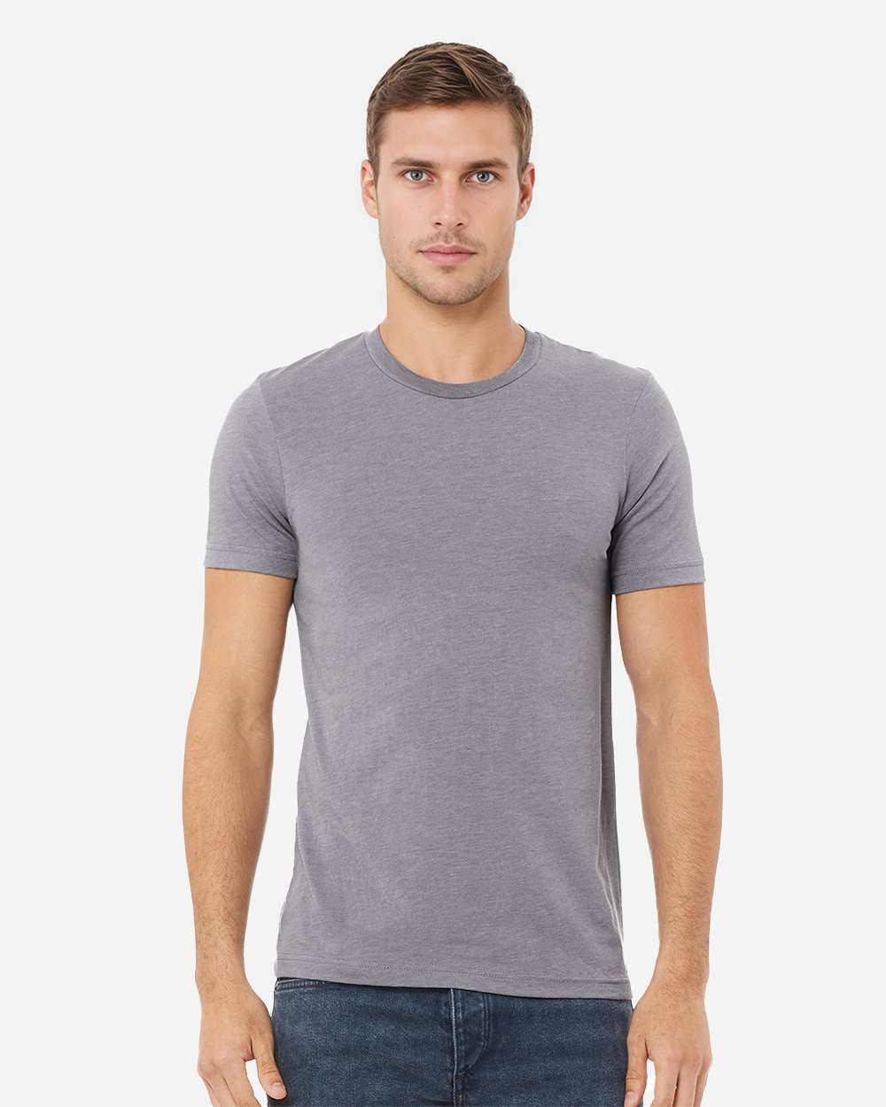 BELLA + CANVAS Triblend Short Sleeve Crewneck T-Shirt for Everyday Comfort & Custom Print Casual Tee