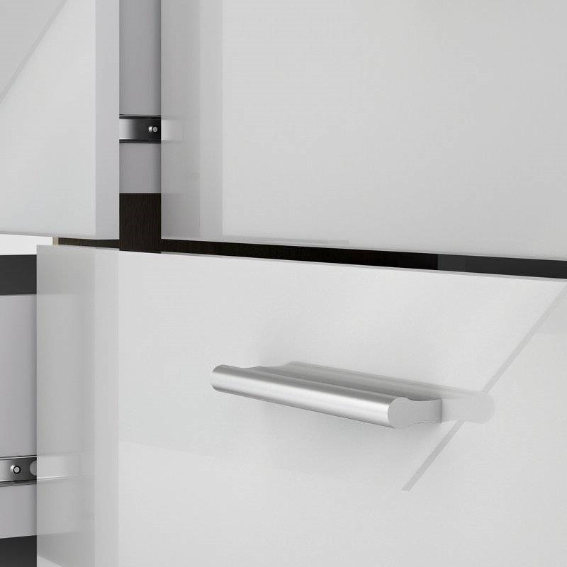 Modern 8-Drawer Double Dresser for Bedroom Storage with Metal Hardware and Foil Finish