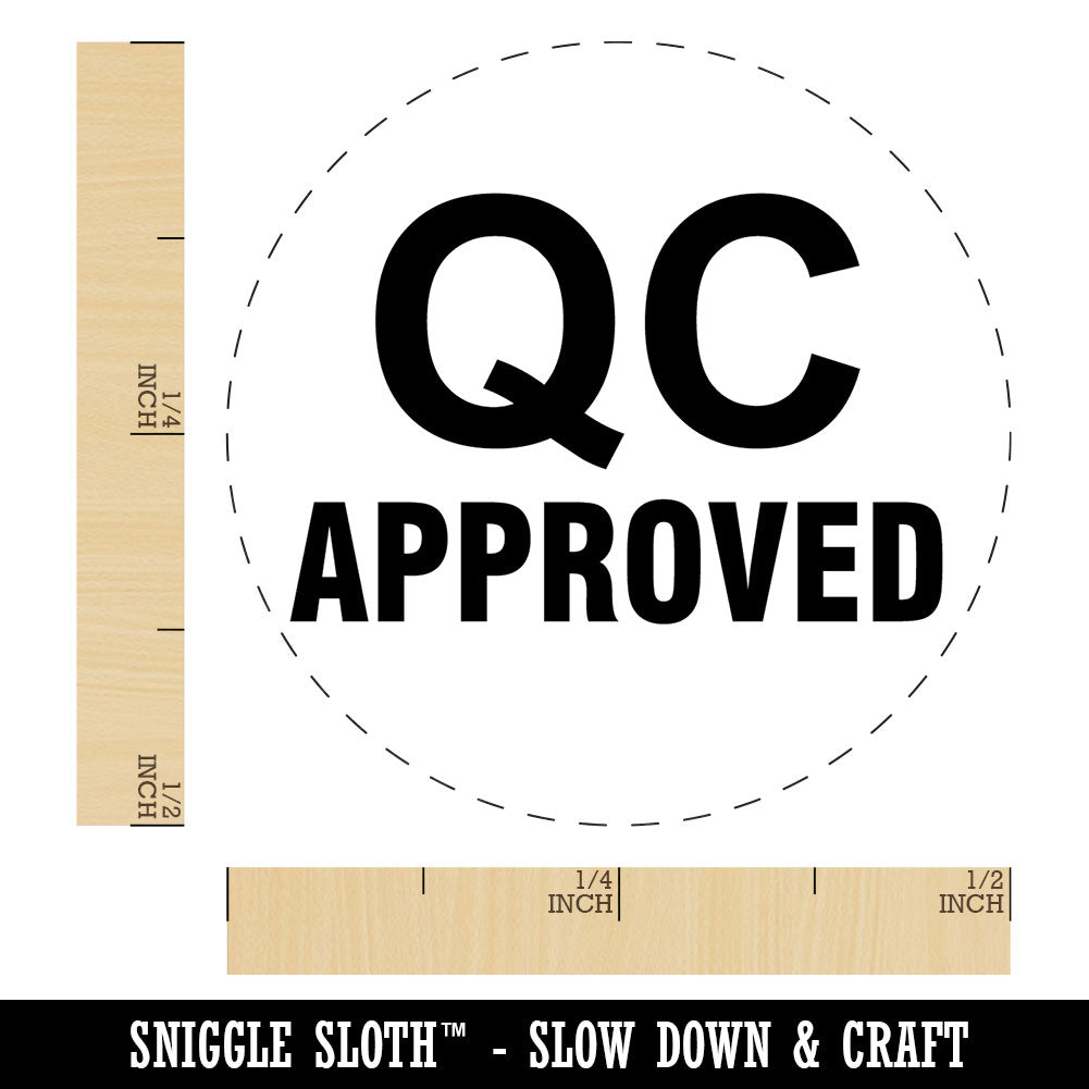 QC Approved Quality Control Manufacturing Label Self-Inking Rubber Stamp