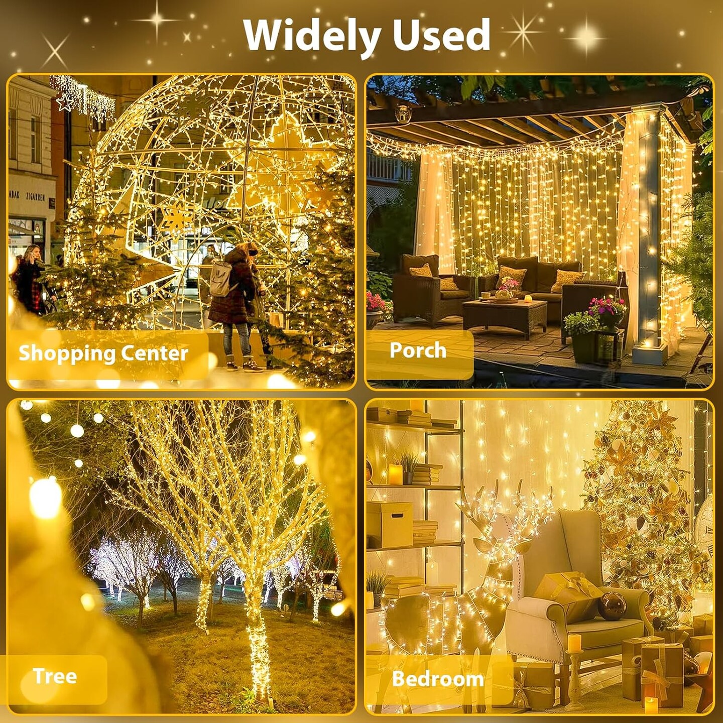 240 LED 88FT Connectable String Lights – Warm White Twinkle Fairy Lights, Indoor & Outdoor with Timer for Bedroom, Wedding, Patio, Tree, and Classroom Decor (Warm White)