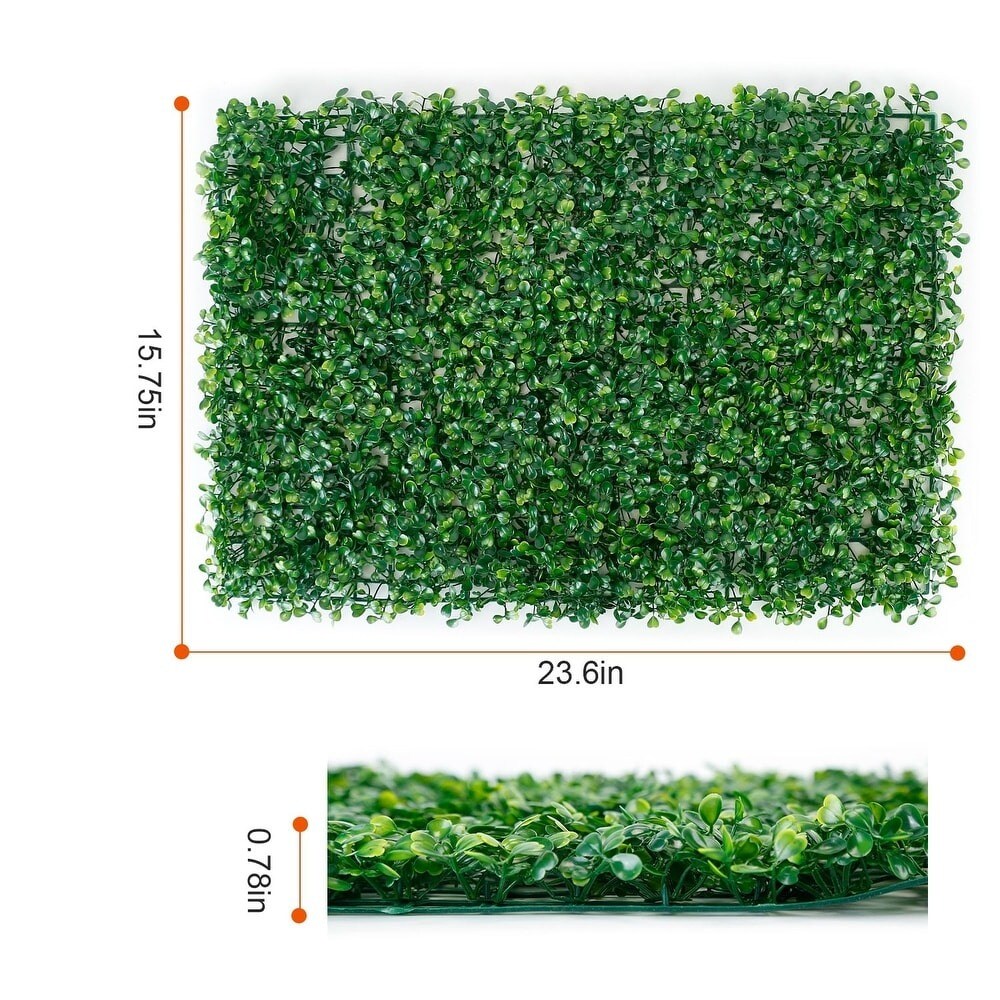 12ct Artificial Boxwood Greenery Hedge Panels 23.6&#x22; x 15.75&#x22;