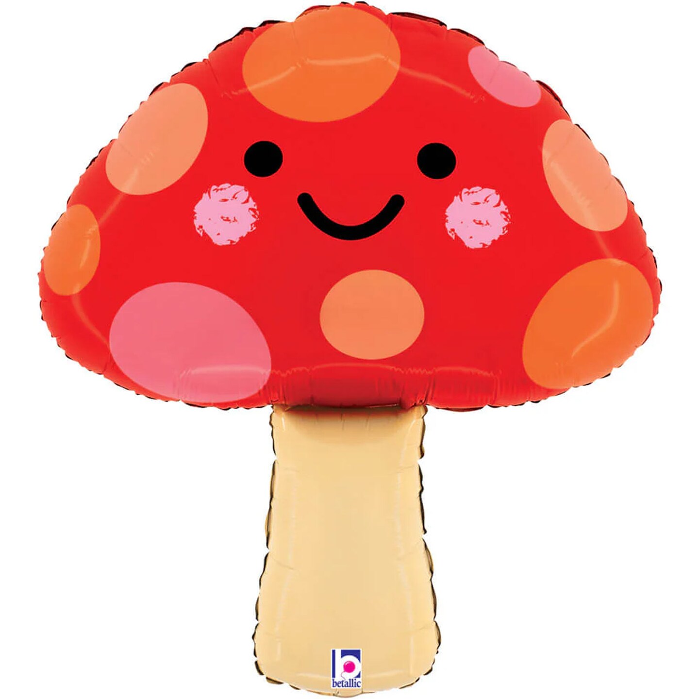 Betallic&#xAE; 23 Inch Mushroom Foil Mylar Balloon