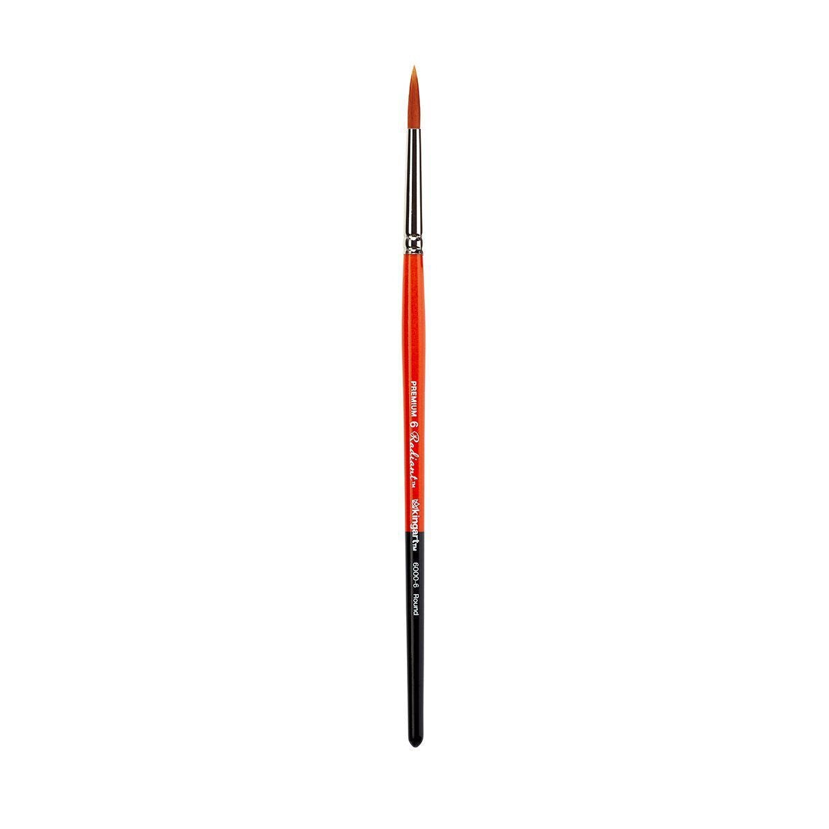 KINGART® Radiant™ 6000 Round Series Premium Golden Synthetic Brushes for Acrylic, Oil and Watercolor