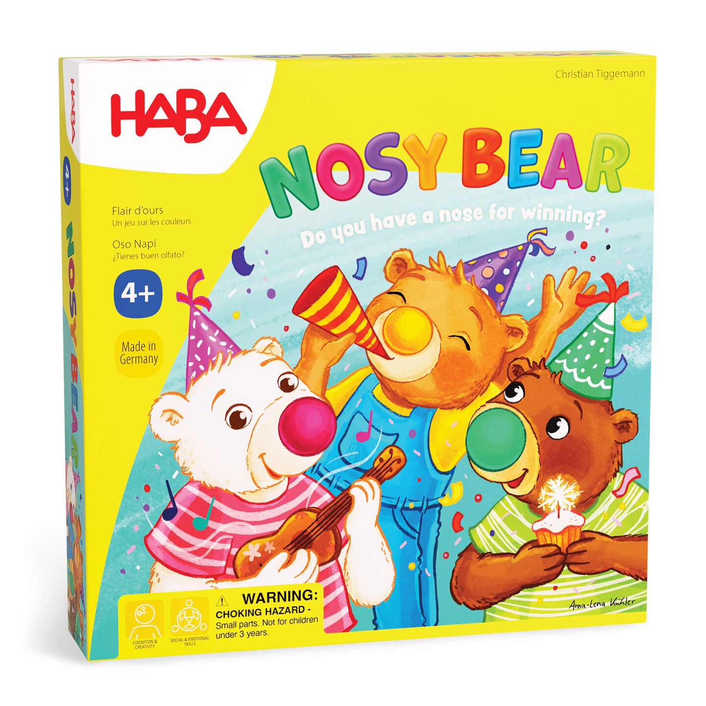 HABA Nosy Bear Board Game - Perfect Kids Board Game for Ages 4-8, Party Games &#x26; Board Games for Family Night, Children&#x27;s Toys &#x26; Games