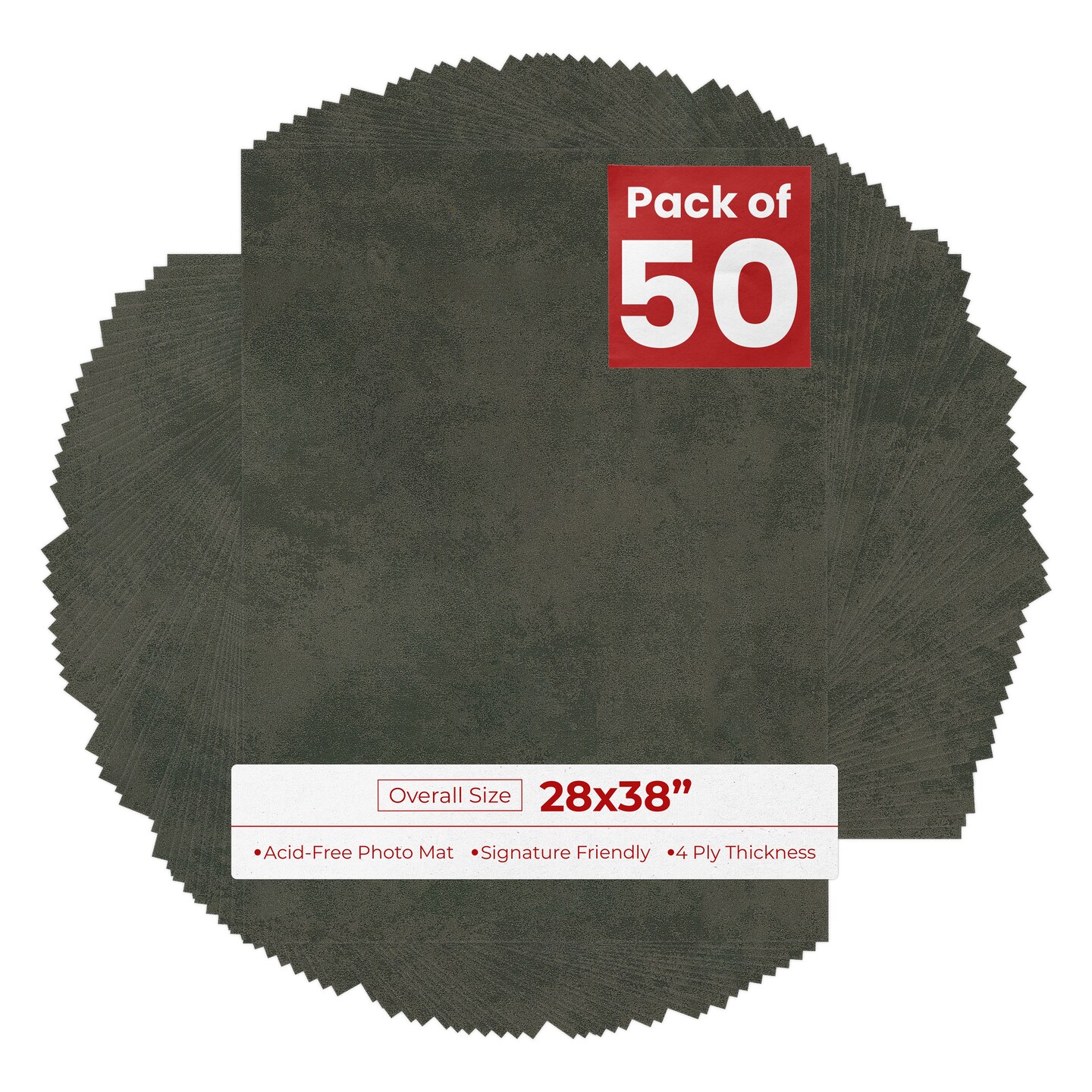 Earthen Gray 28x38 Uncut Mat Board - Blank Sheets, No Opening, Color ...