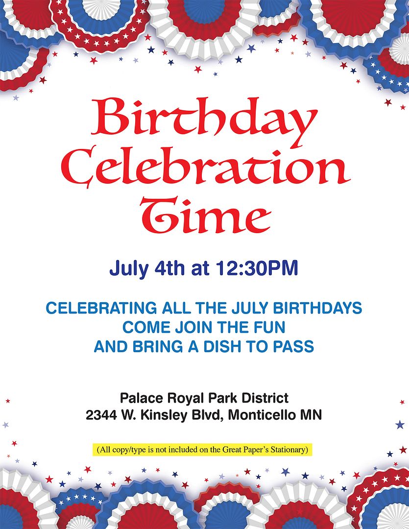 Great Papers! Patriotic Fan Letterhead, for Invitations, Announcements and Personal Messages, Printer Friendly 8.5”x11”, 50 Pack