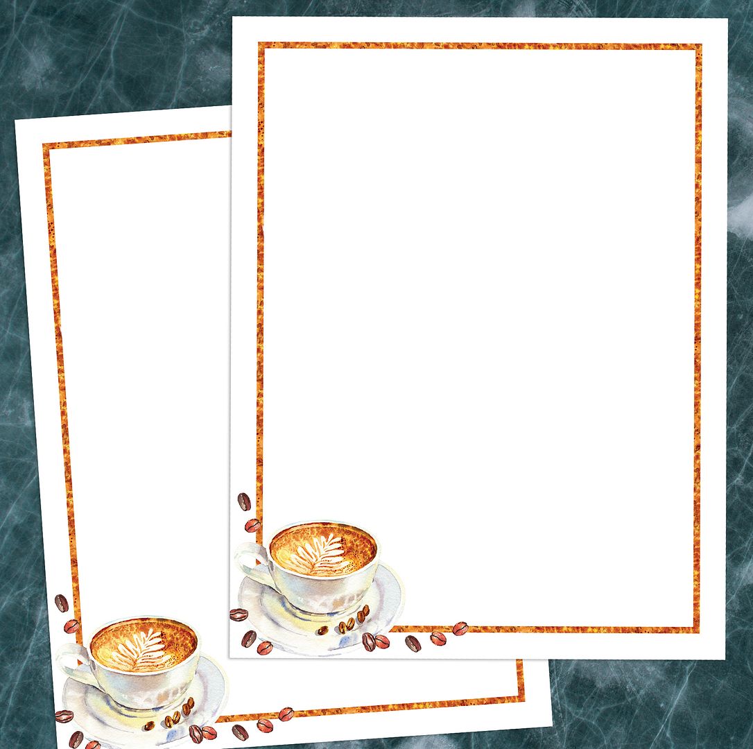 Great Papers! Latte Coffee Beans Letterhead, for Invitations, Announcements and Personal Messages, Printer Friendly 8.5&#x201D;x11&#x201D;, 50 Pack