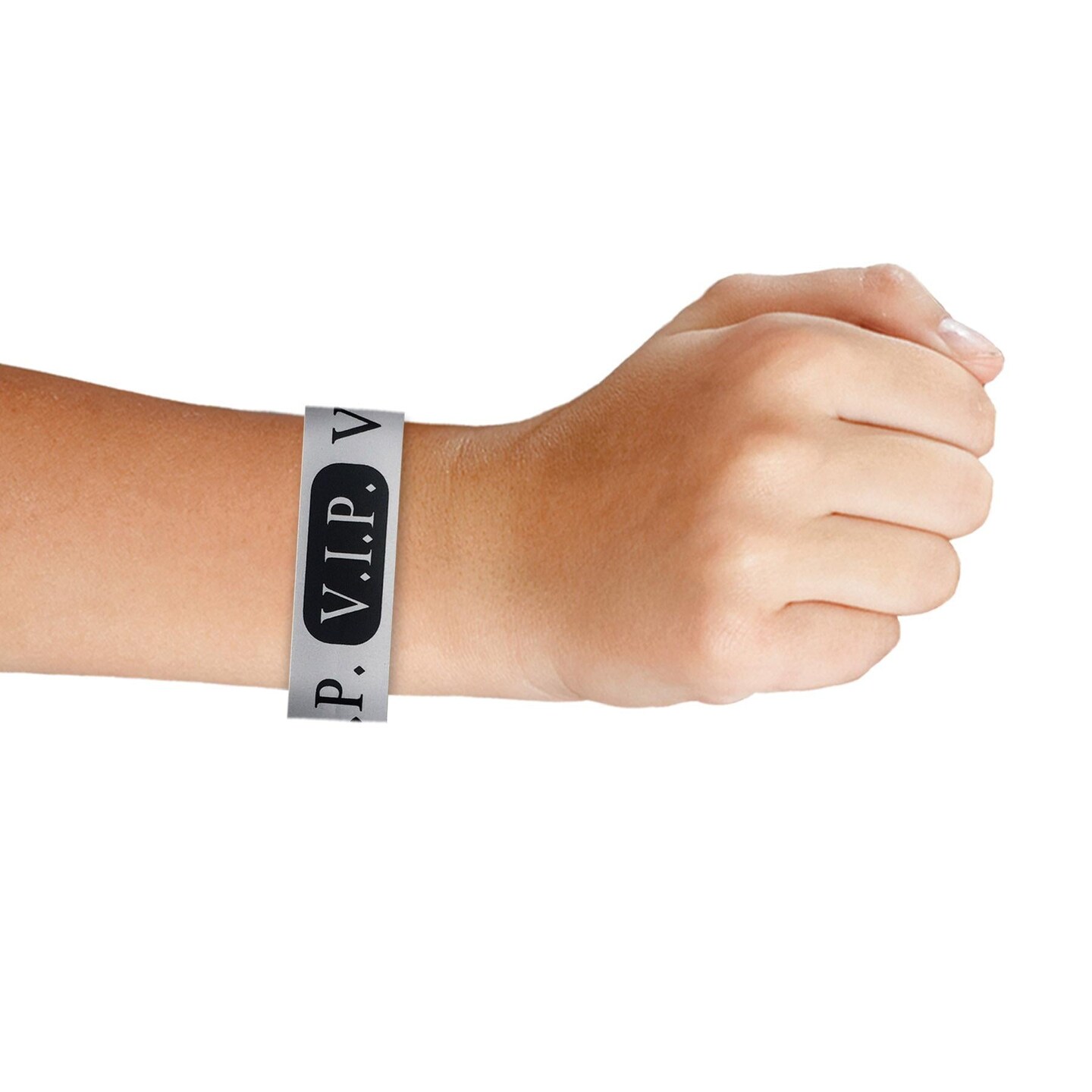 600 Pack Beistle Silver V.I.P. Party Wristbands
