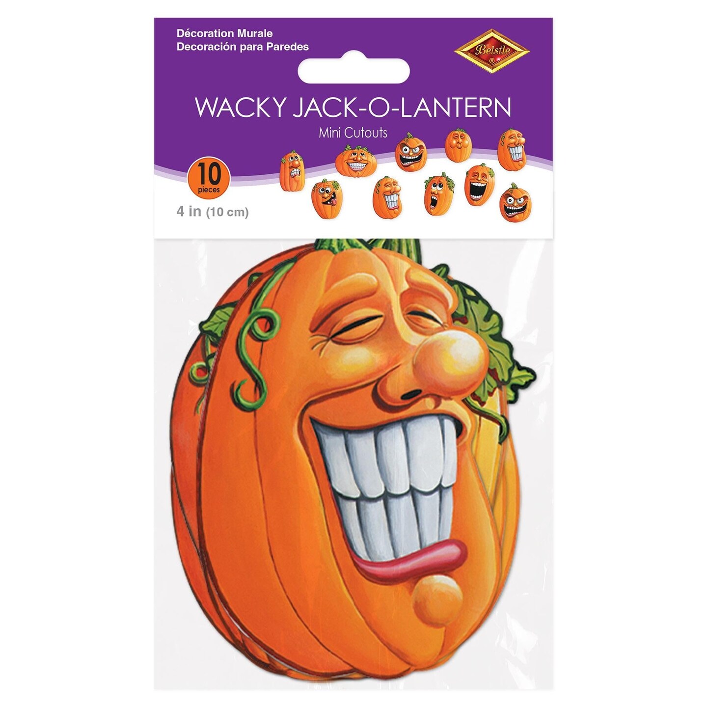 240 Pack Beistle Mini Wacky Jack-O-Lantern Cutouts