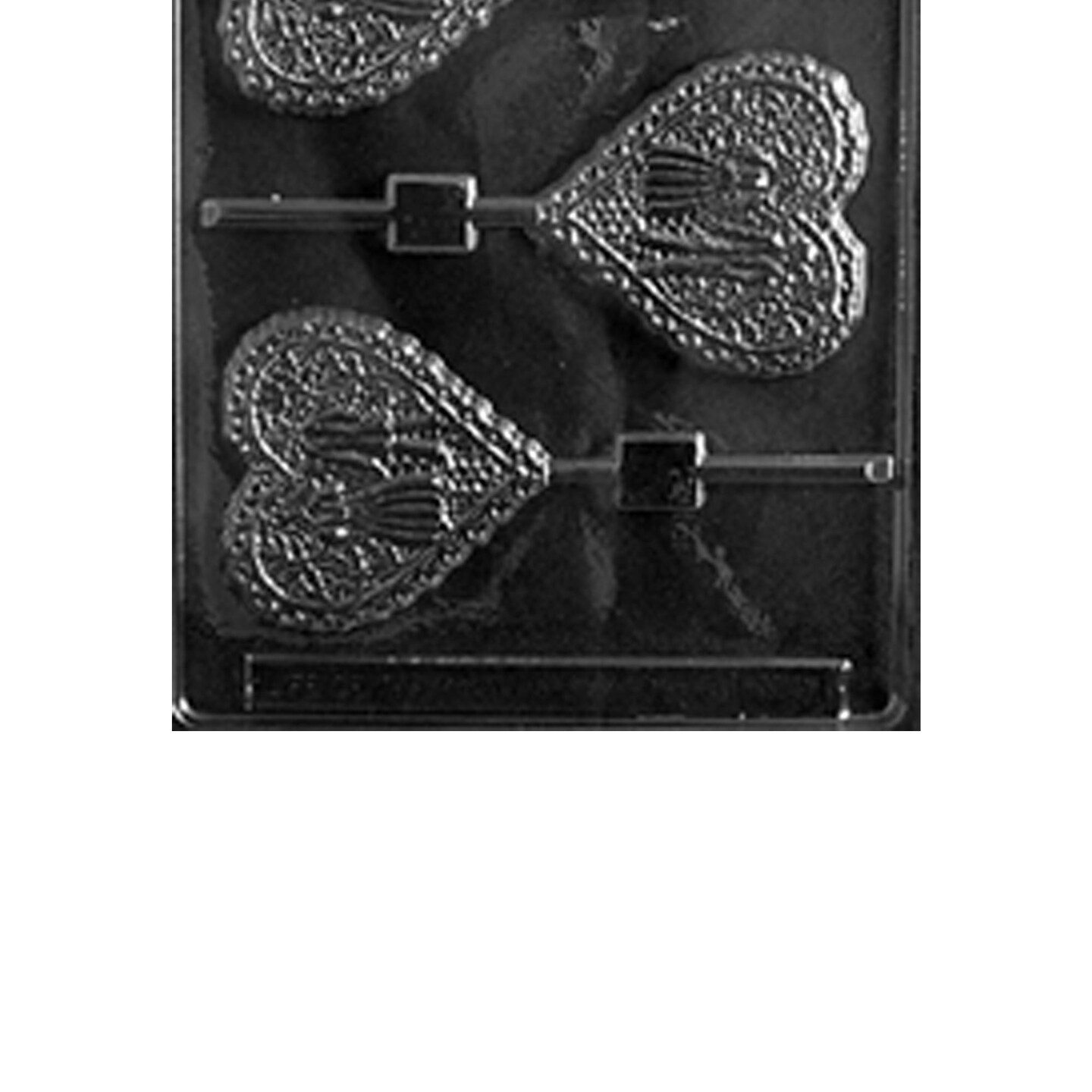 Lacy Bride and Groom Heart Lolly Chocolate Mold for Wedding Treats