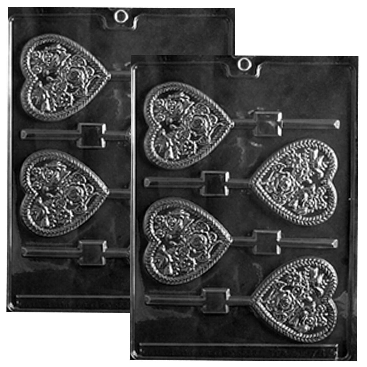 Heart Pop with Birds &#x26; Flowers Chocolate Mold for Beautiful Treats