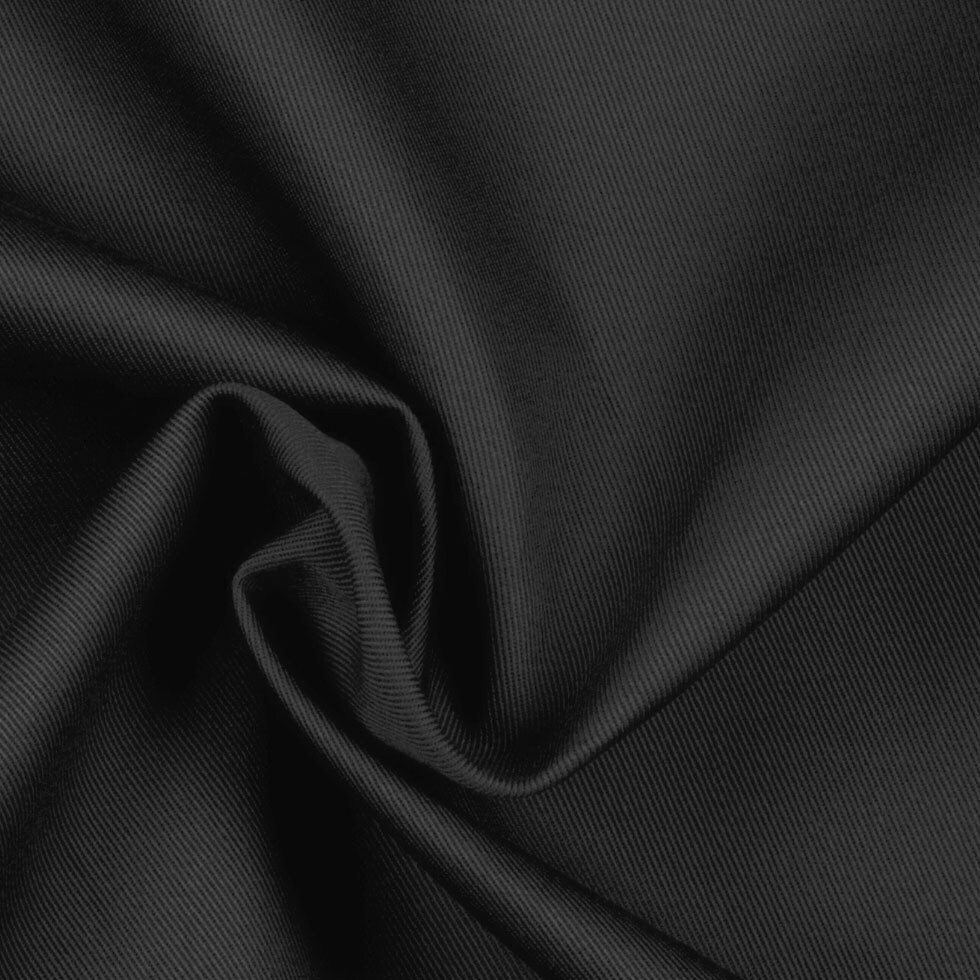 1 Yard Organic Cotton Twill - Charcoal Gray Fabric 59 Inches Width
