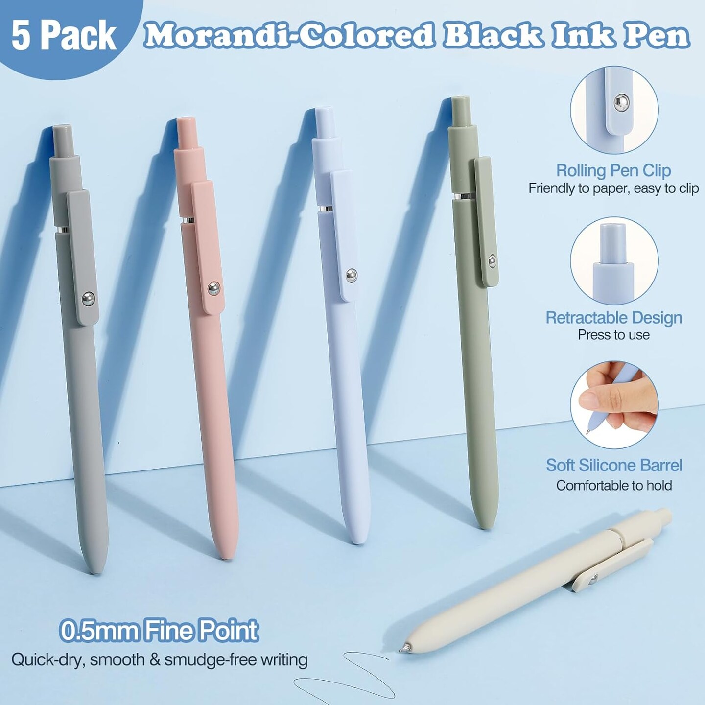 60Pcs Aesthetic School Supplies with Cute Pencil Case,12 Pastel Highlighters (Pink)