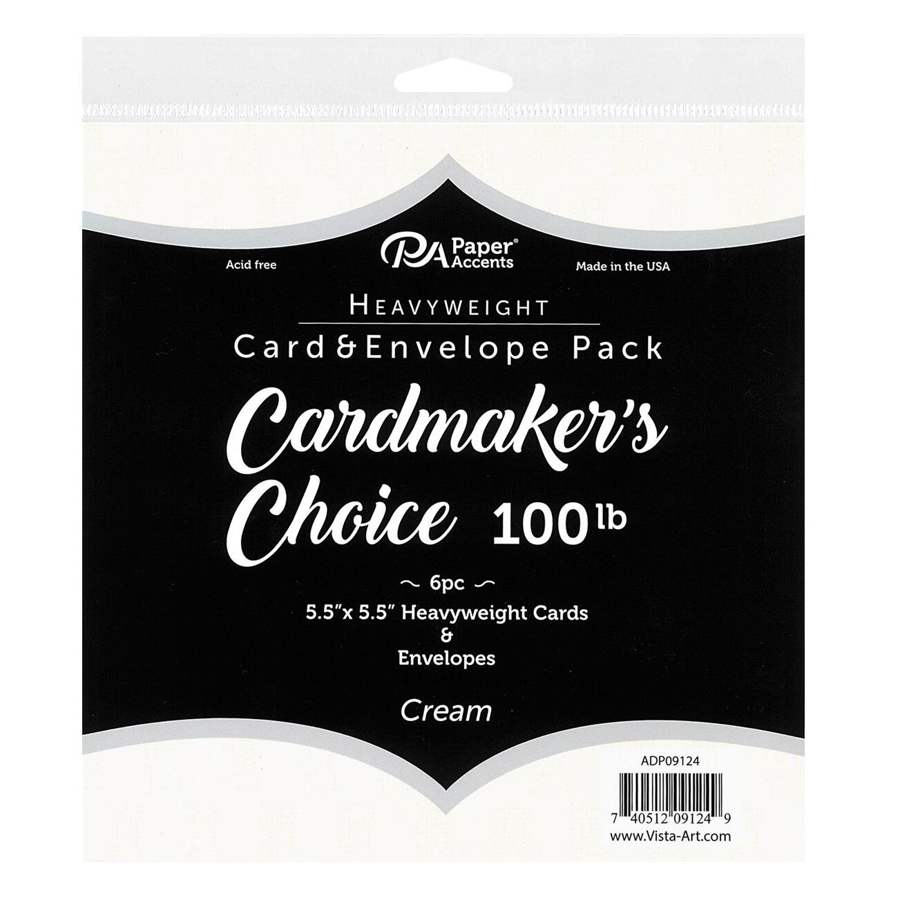 Accent Design Paper Accents Blank Cards & Envelopes, 5.5x5.5, Cream, 100lb, 6pc – Perfect for Card Making, Invitations, Note Cards & Creative Projects