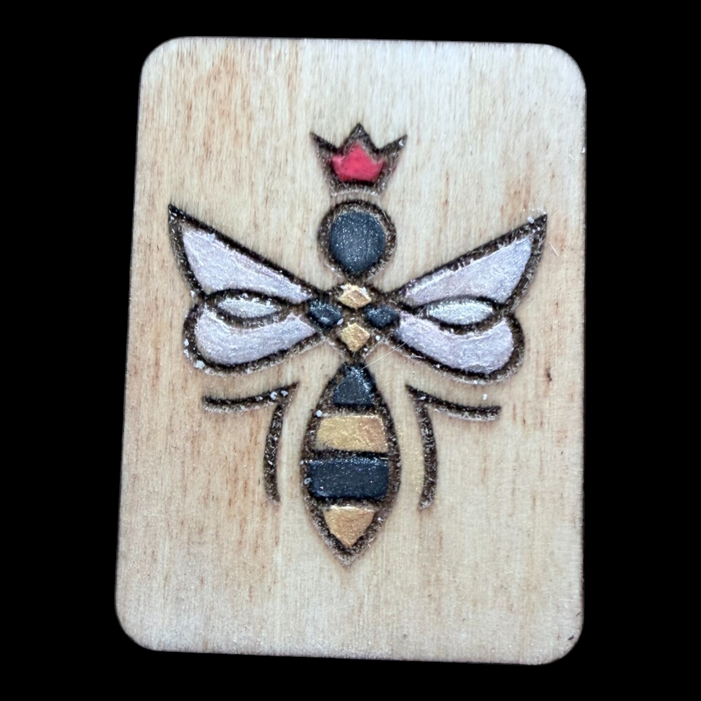 Queen Bee - Handcrafted Hand-painted Wood Mahjong Tiles 