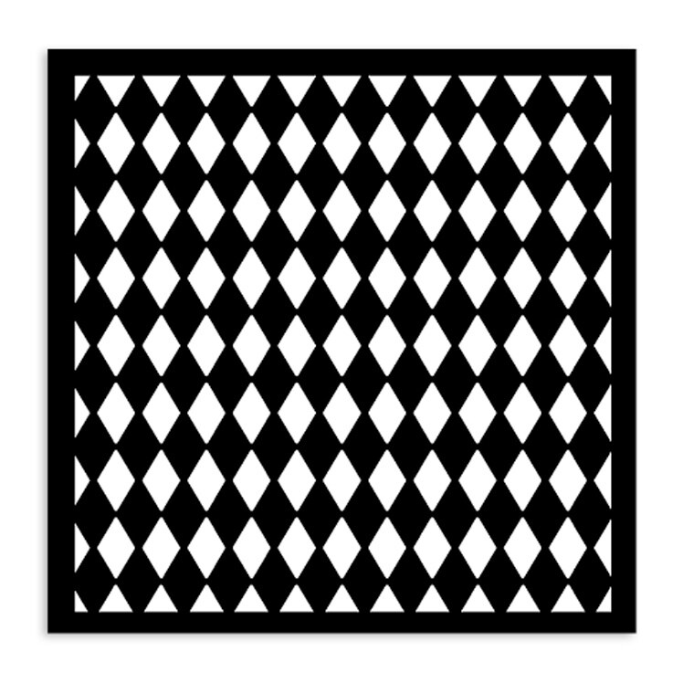 Stamperia Stencil 4.72"X4.72"-Alice In Christmas Rhombus Pattern