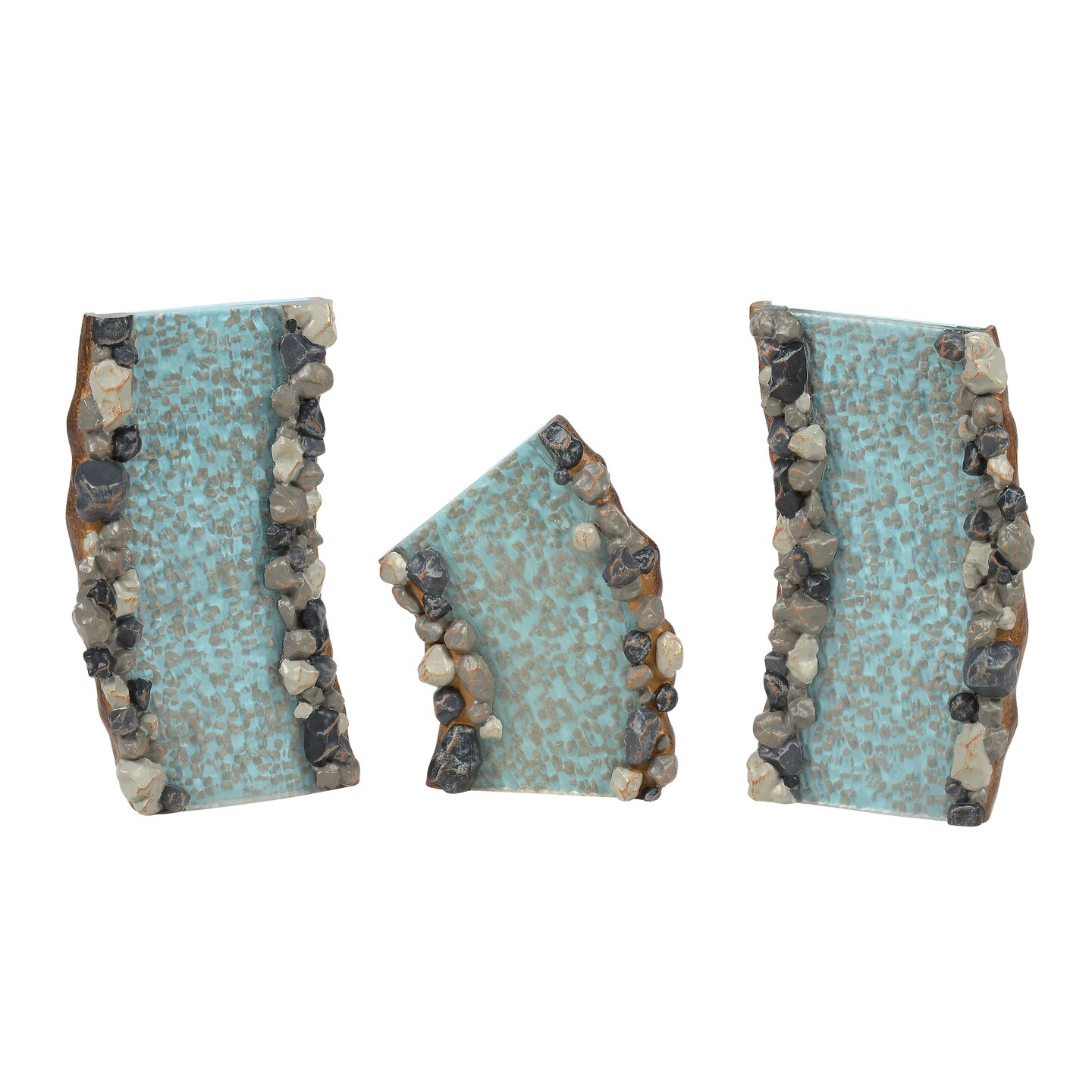 Department 56 Cross Product Village Babbling Brook Road Accessory Figurine Set, 3 Pieces 1in H