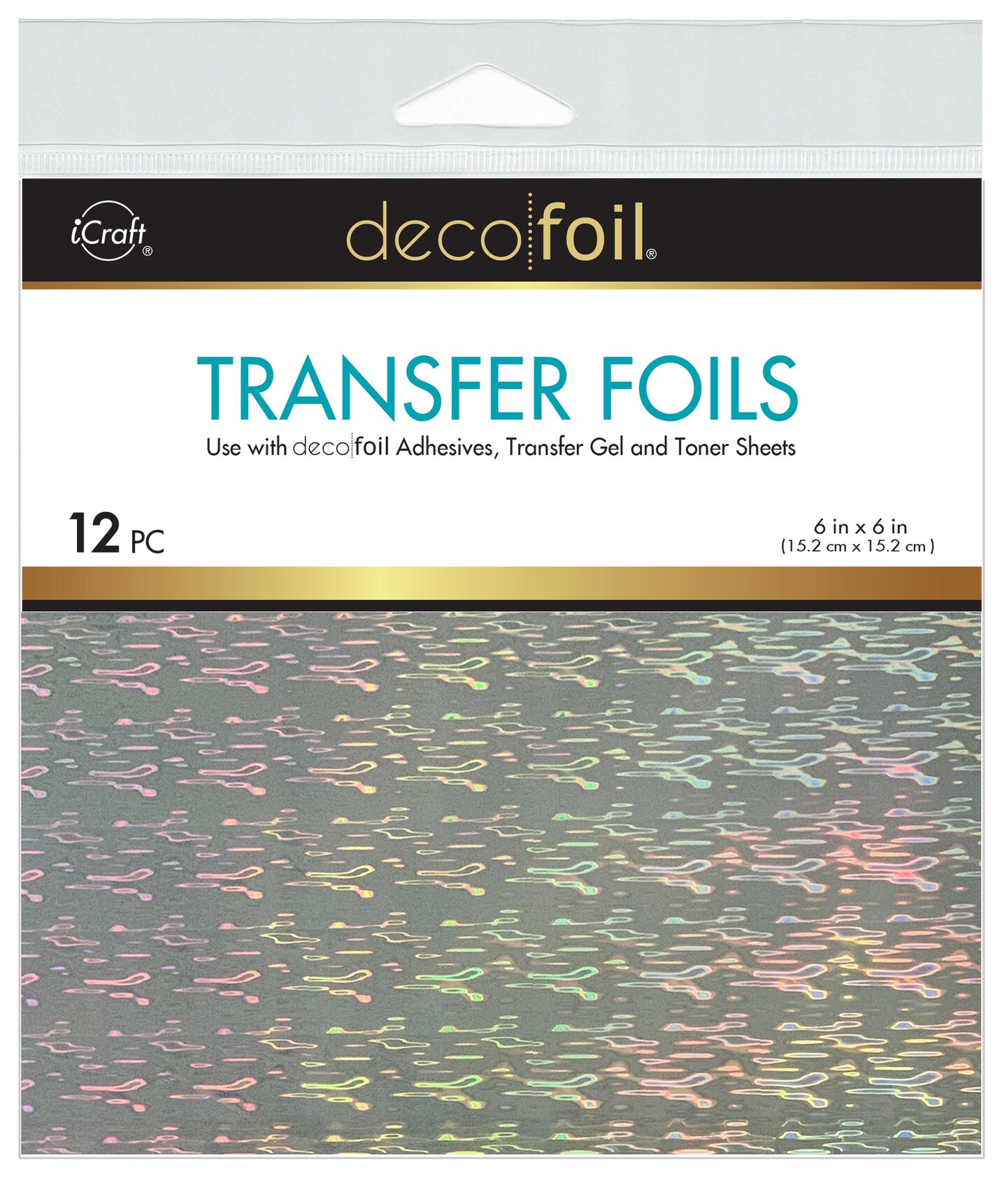 Deco Foil Transfer Sheets 6&#x22;X6&#x22; 12/Pkg