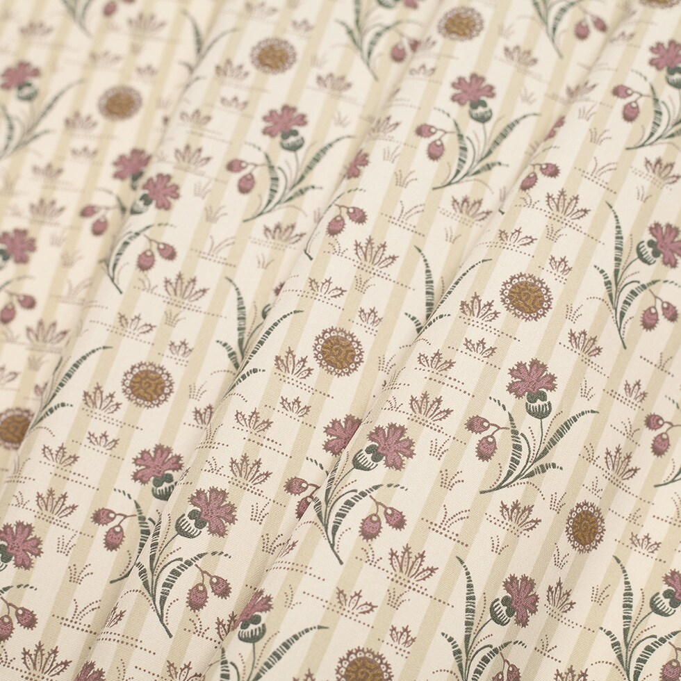 1 Yard Hulme Green Purple Floral Cotton Poplin by Liberty London
