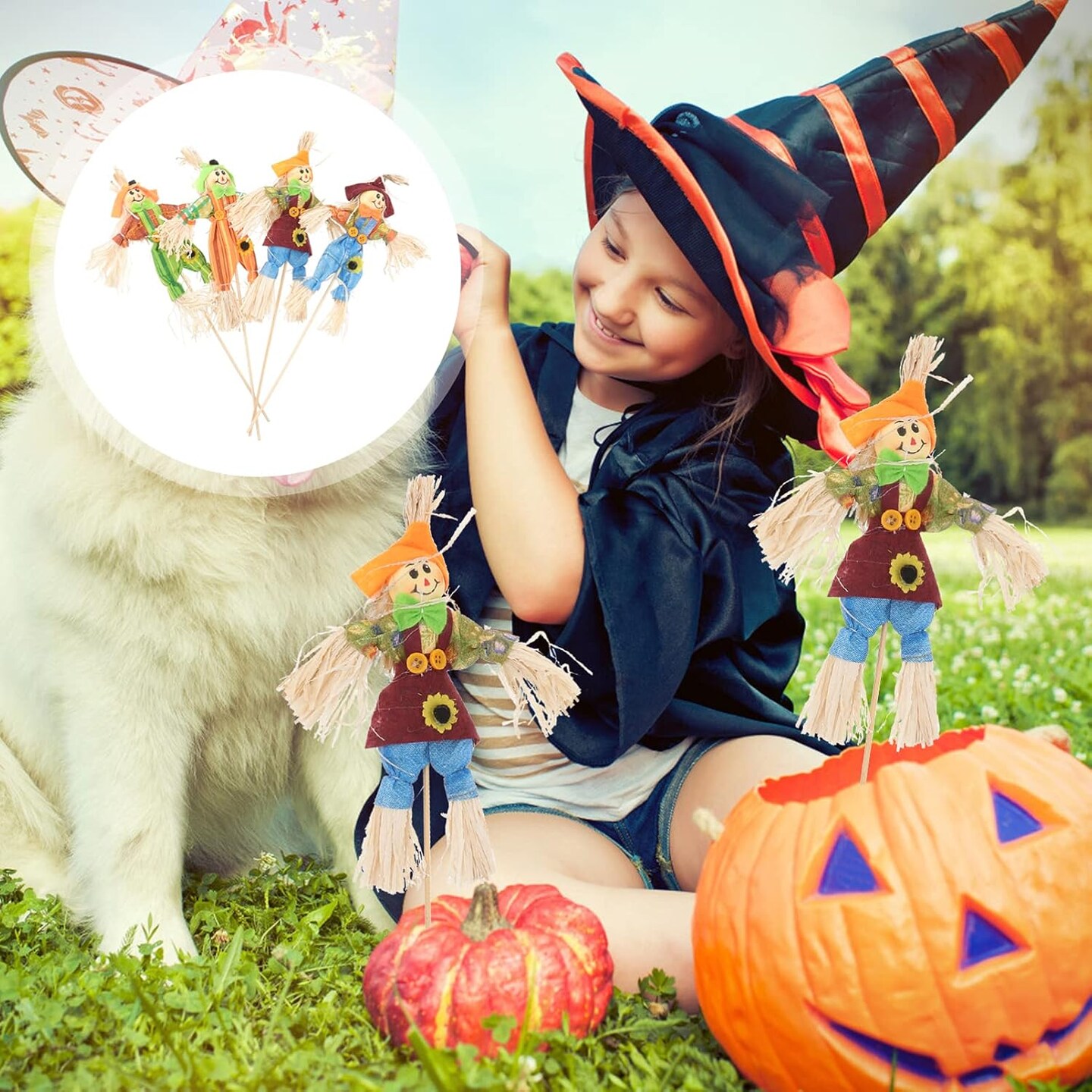 4PCS Halloween Scarecrow Decorations