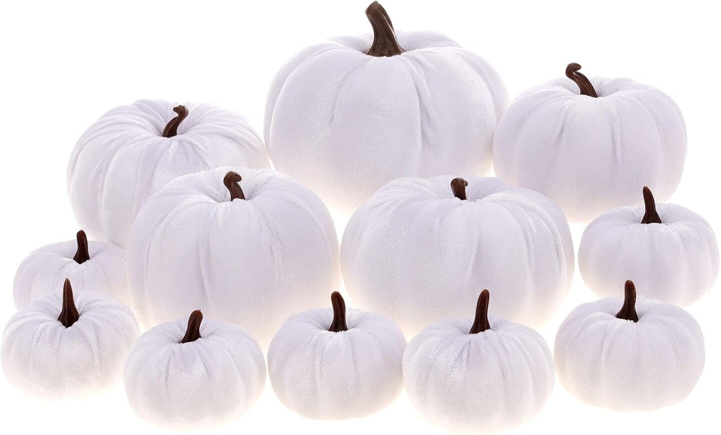 12pcs Halloween Assorted Pumpkins (White)