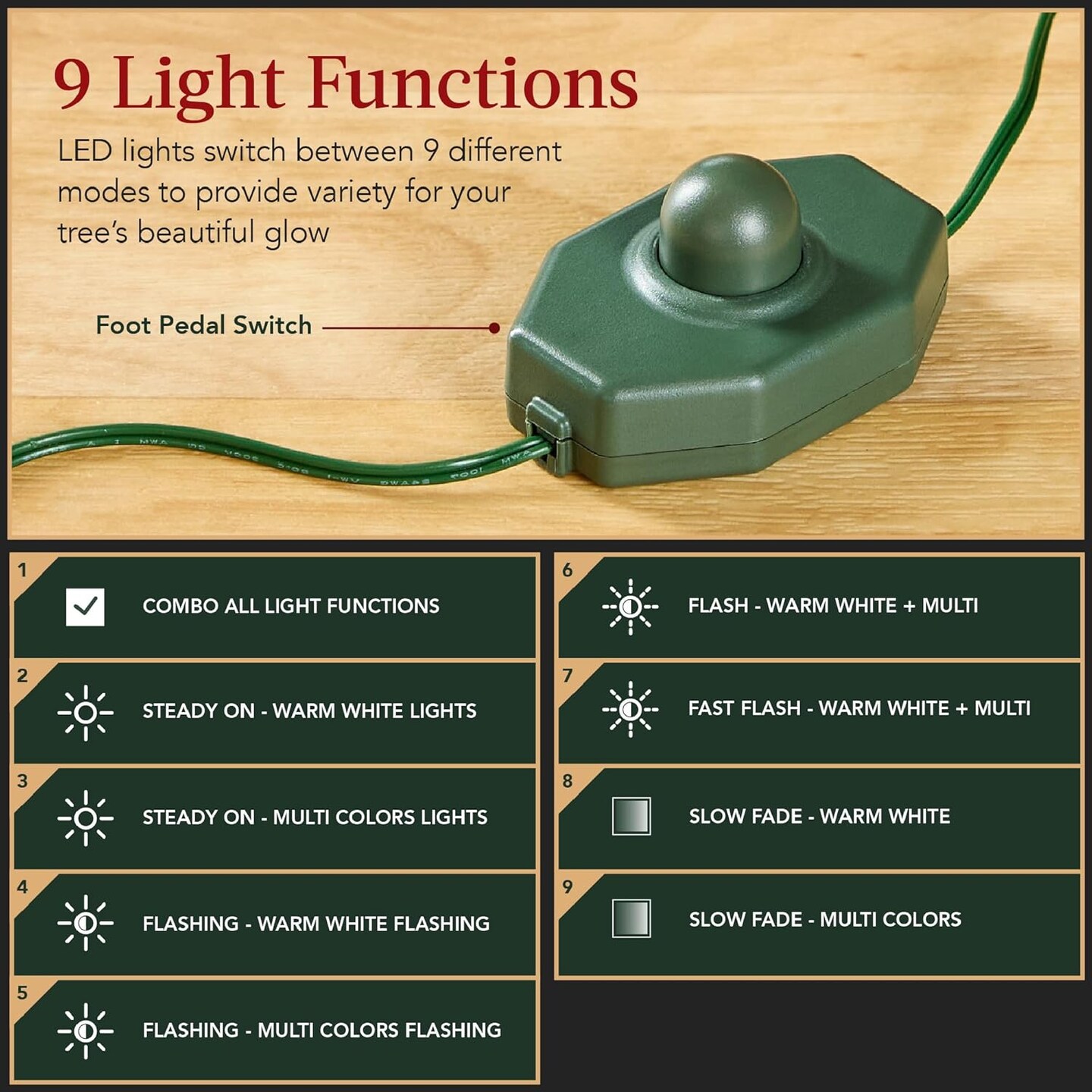 Pre Lit Cashmere Christmas Tree Flocked Artificial Pine with 2-in-1 LED Lights and Pine Cones