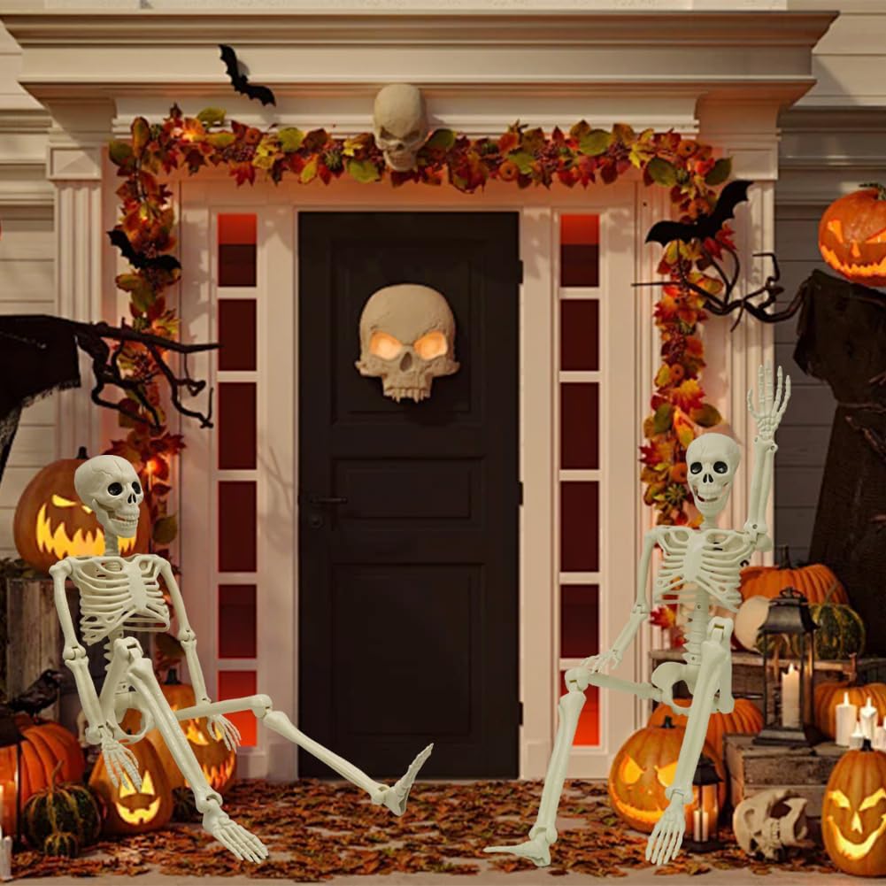 2PCS Halloween Posable Skeletons