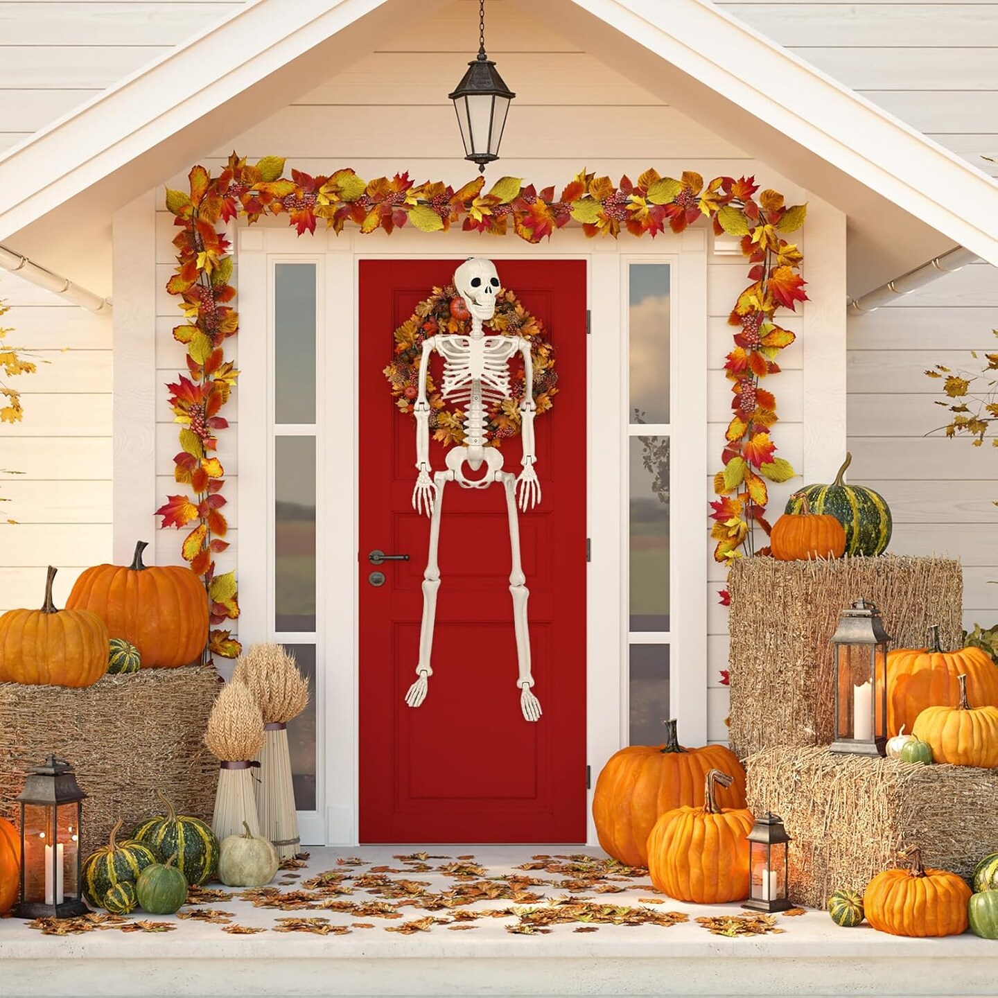 Poseable Full Body Hanging Skeleton Decoration