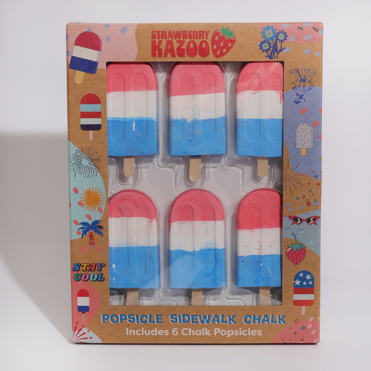 Strawberry Kazoo Patriotic Popsicle Sidewalk Chalk | Michaels