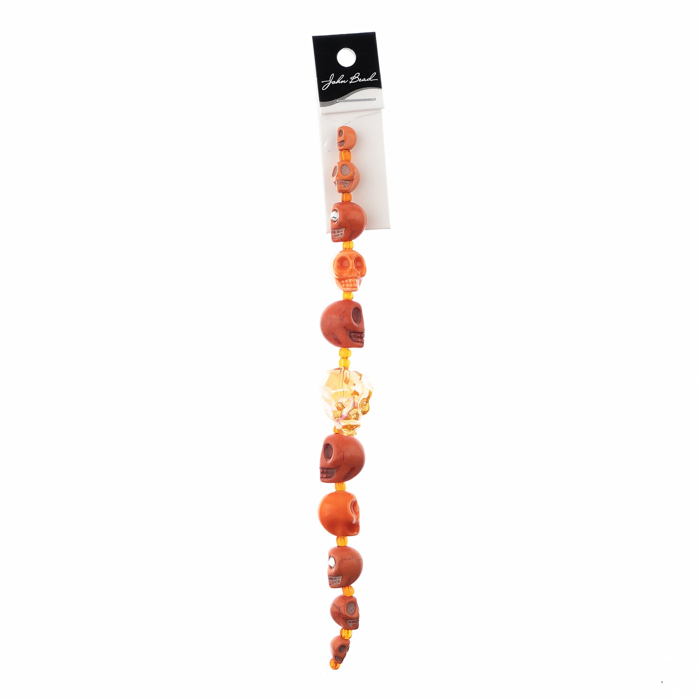 John Bead 6.5in Assorted Halloween Skull Bead Strand