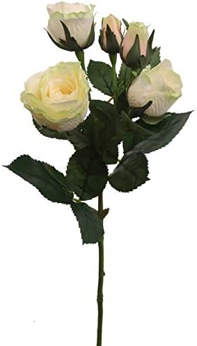 Stunning Cream/Pink Silk Rose Spray - Add Beauty to Your Home Decor